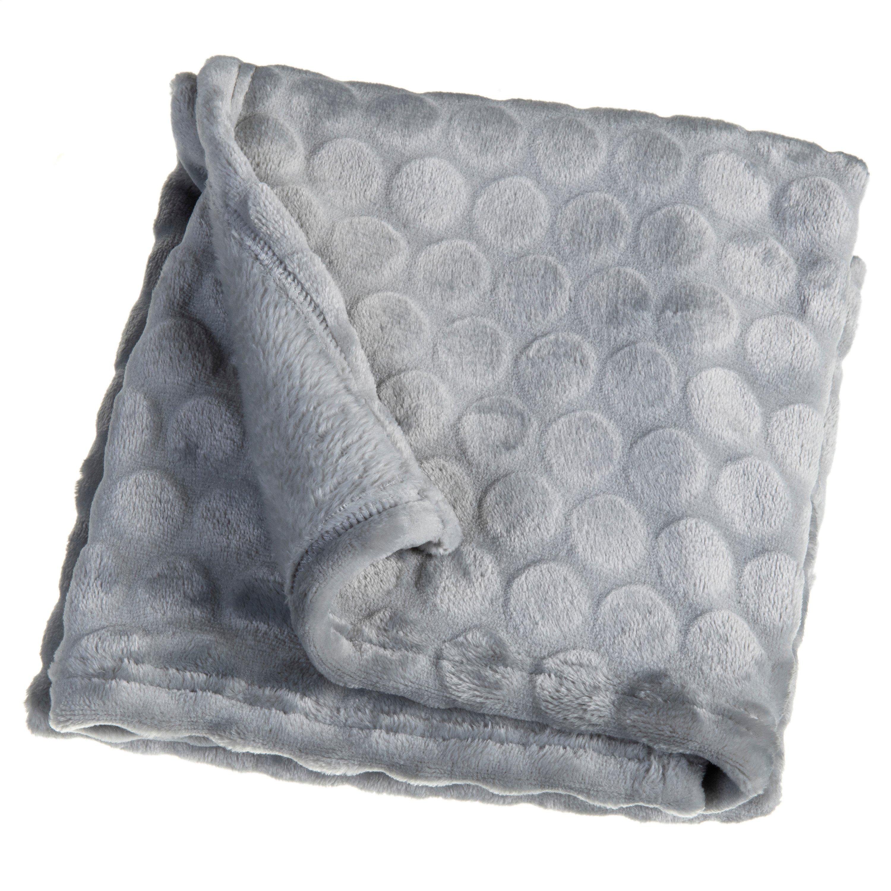 Clair De Lune  Newborn De Lune Marshmallow Pram Blanket - Grey - 90x70cm