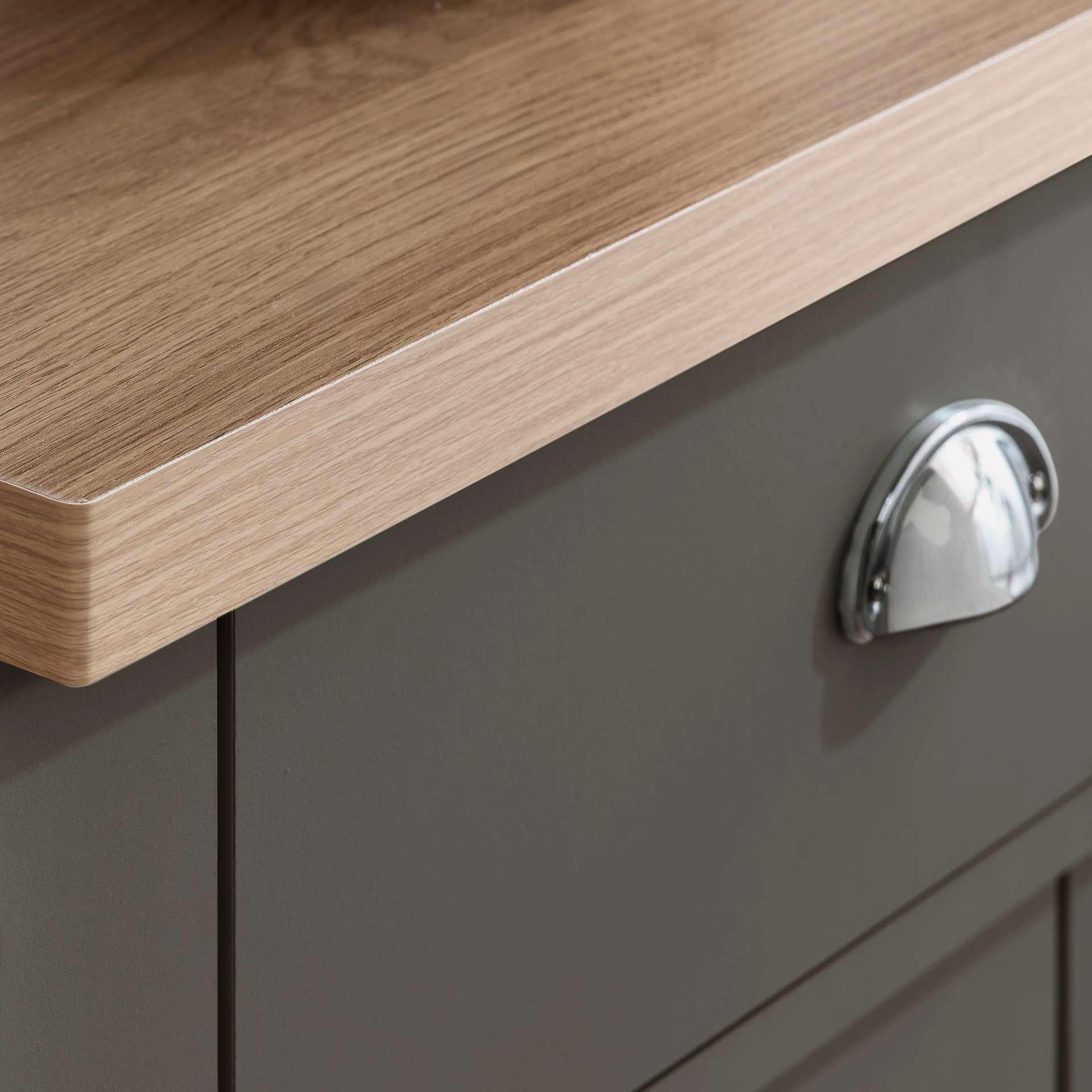 Grey - Birlea - Highgate 2 Drawer Bedside - 2