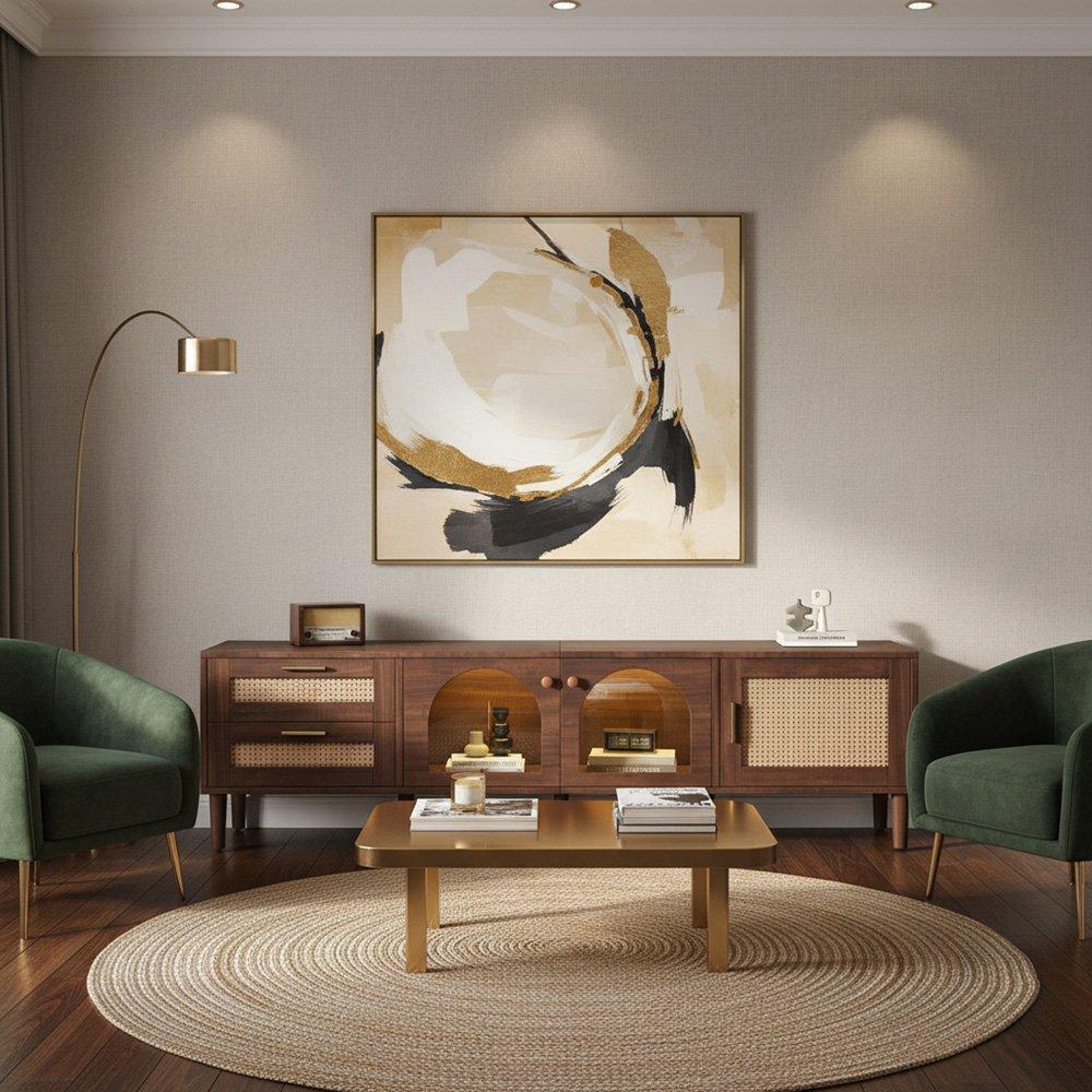 Brown - Urban Meuble - Modern TV Stand Brown with Ample Storage - 2