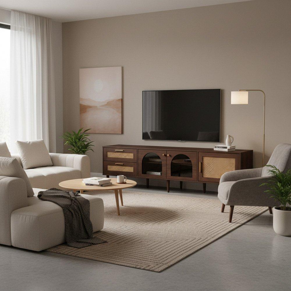 Brown - Urban Meuble - Modern TV Stand Brown with Ample Storage - 3
