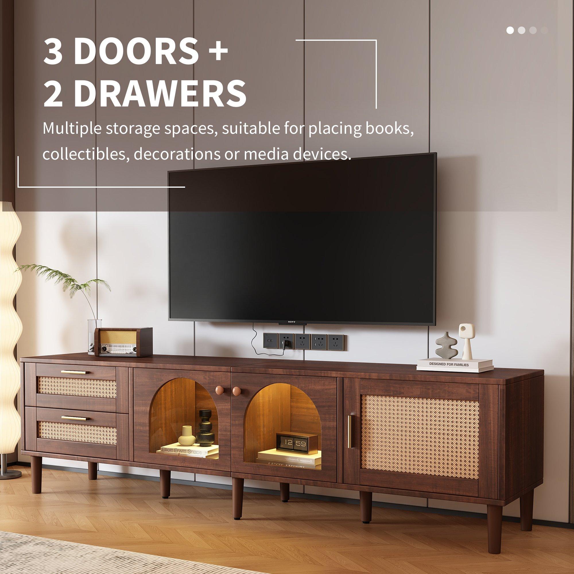 Brown - Urban Meuble - Modern TV Stand Brown with Ample Storage - 7