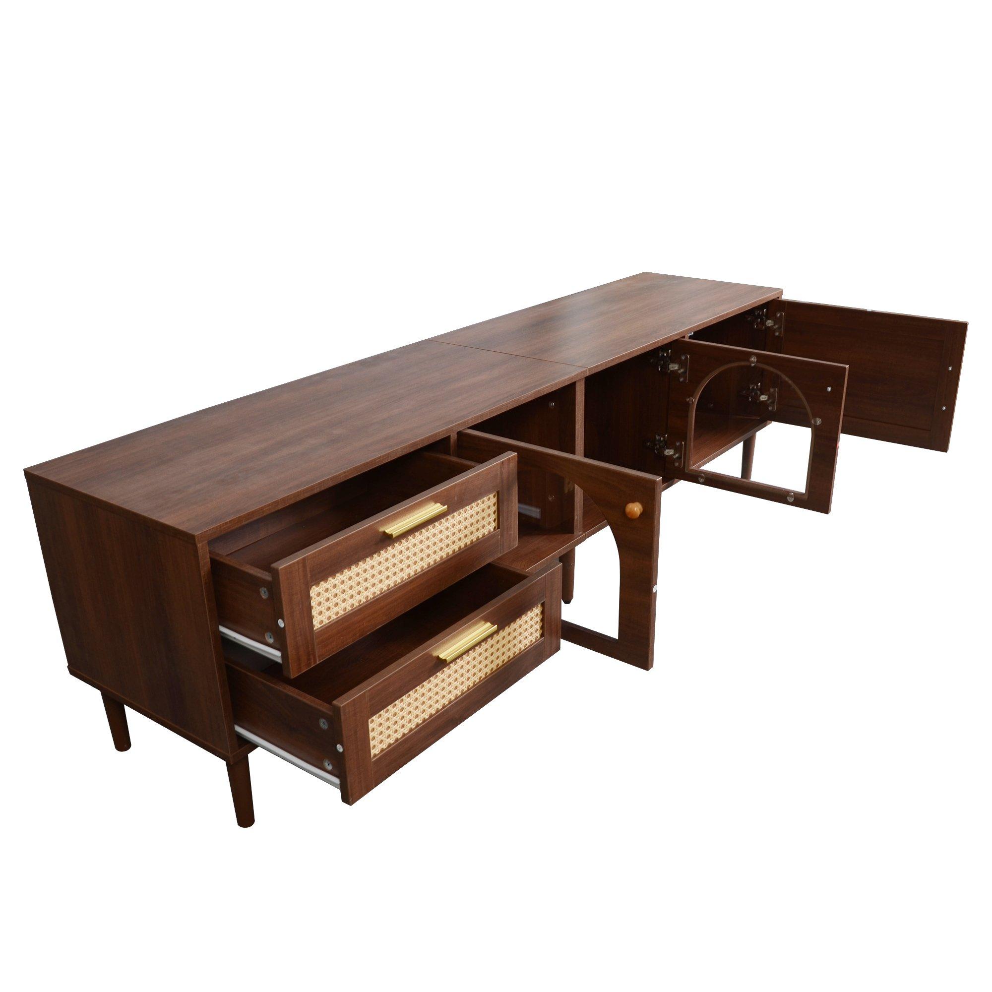 Brown - Urban Meuble - Modern TV Stand Brown with Ample Storage - 10