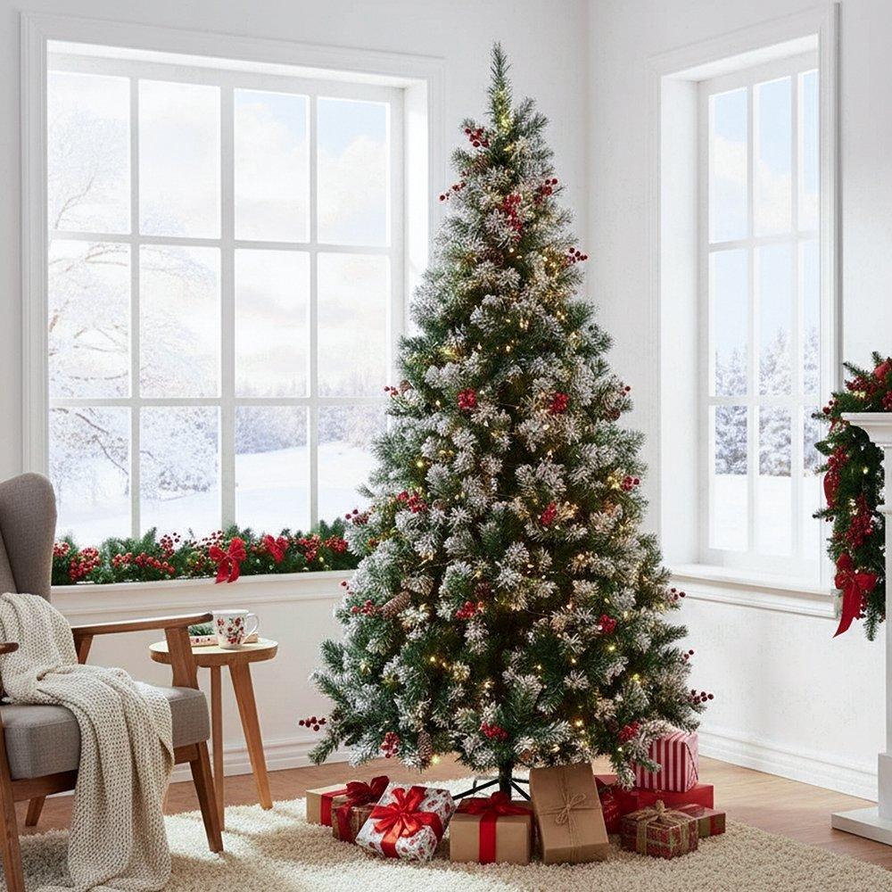 Green - LIFE IDEAS - Artificial Christmas Tree with Metal Stand - 11