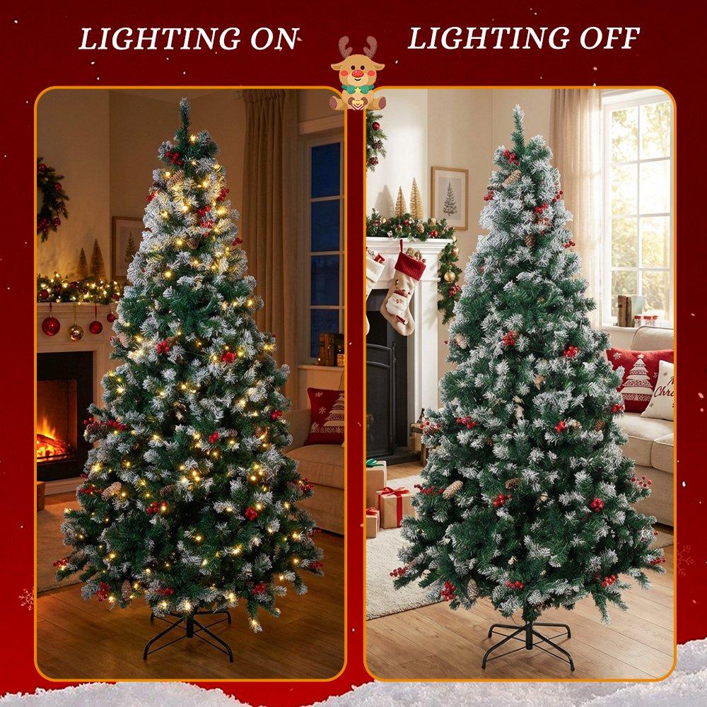 Green - LIFE IDEAS - Artificial Christmas Tree with Metal Stand - 9
