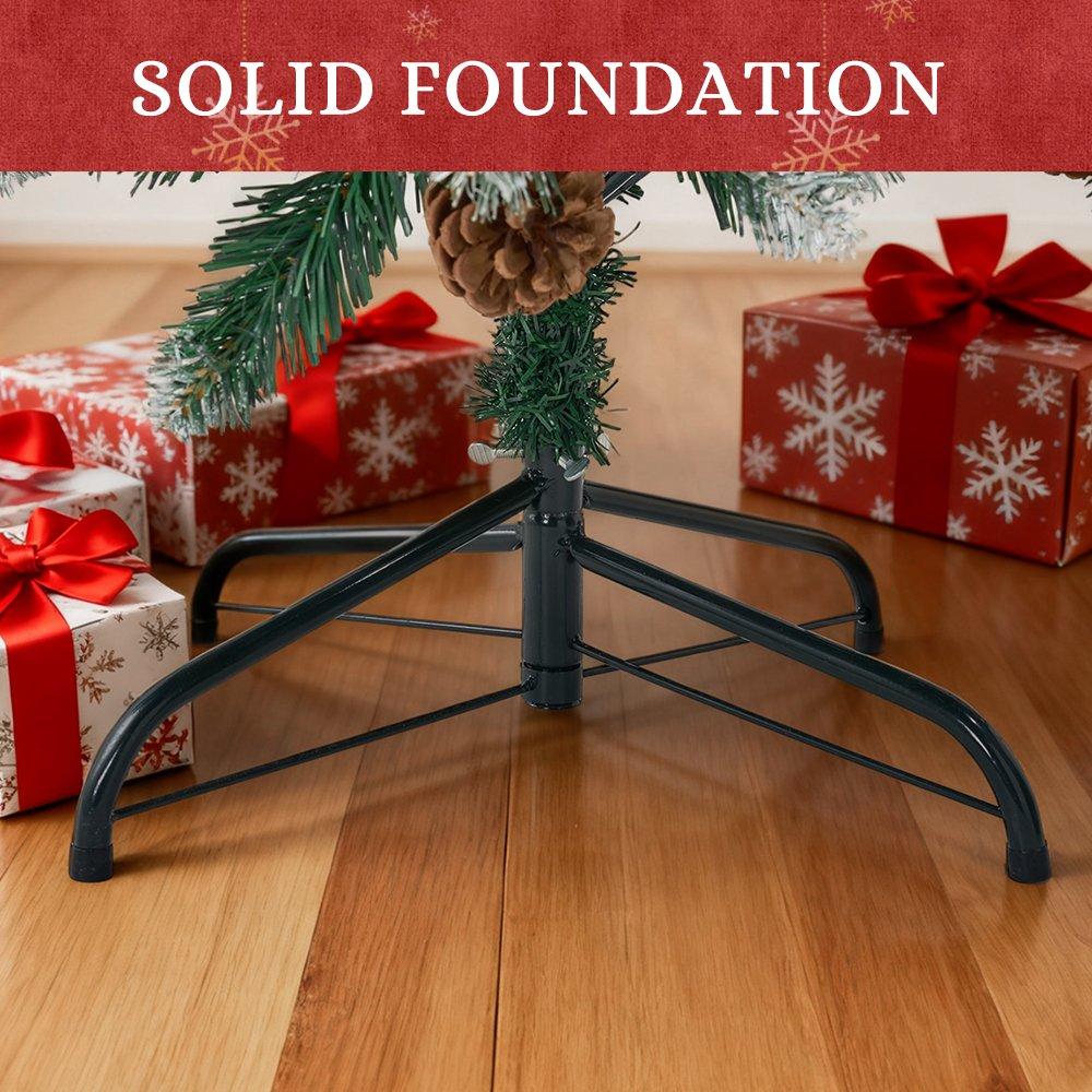 Green - LIFE IDEAS - Artificial Christmas Tree with Metal Stand - 10