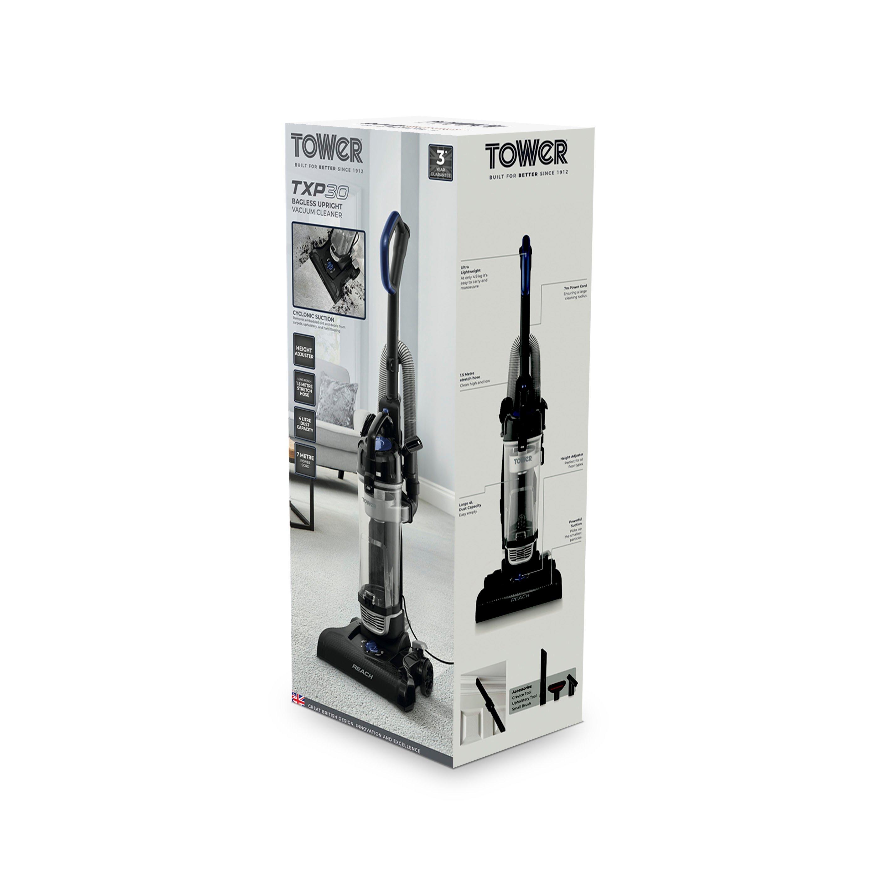 Black - Tower - Reach Bagless Upright Vacuum Cleaner - 8