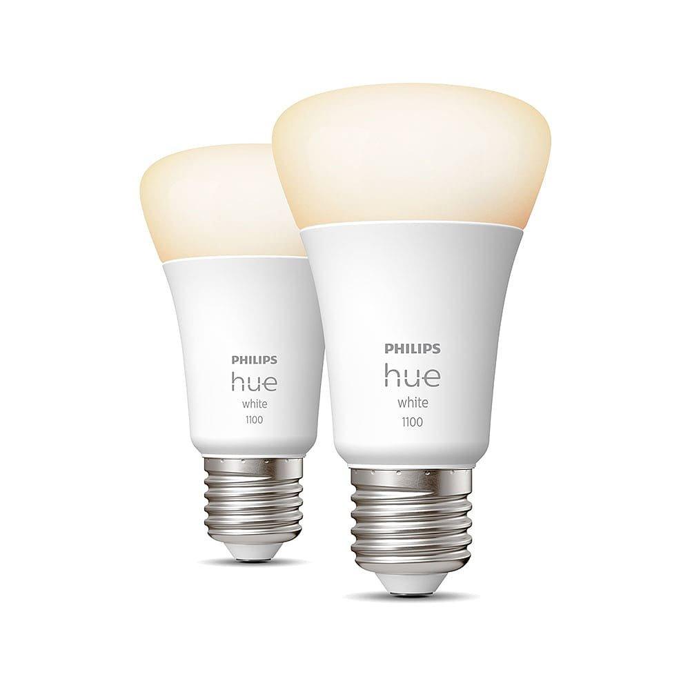 Hvid - Philips Hue - Philips Hue Dimmable White 9.5W E27 2P - 2
