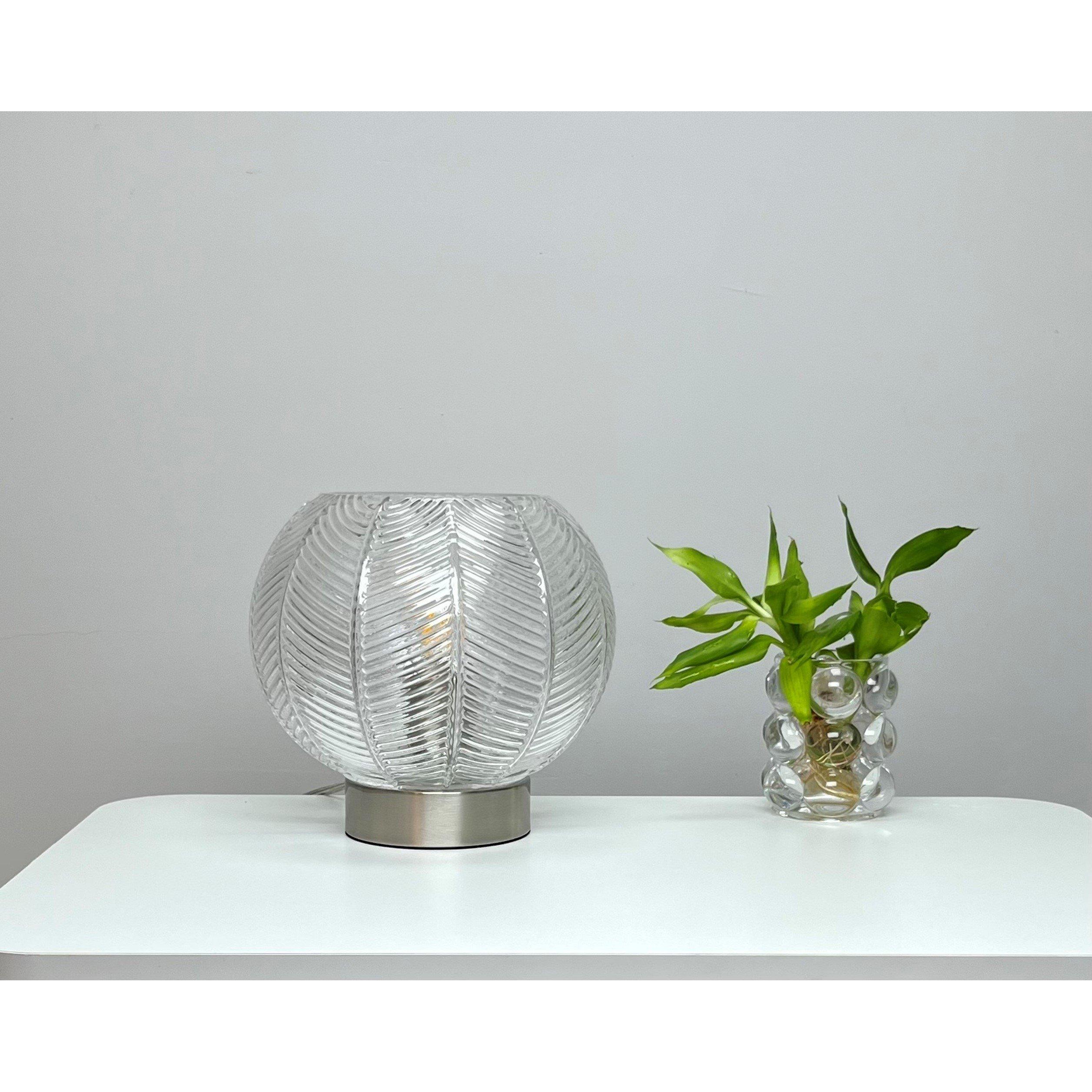 Clear - K Living - Leaves Clear Glass Table Lamp - 1