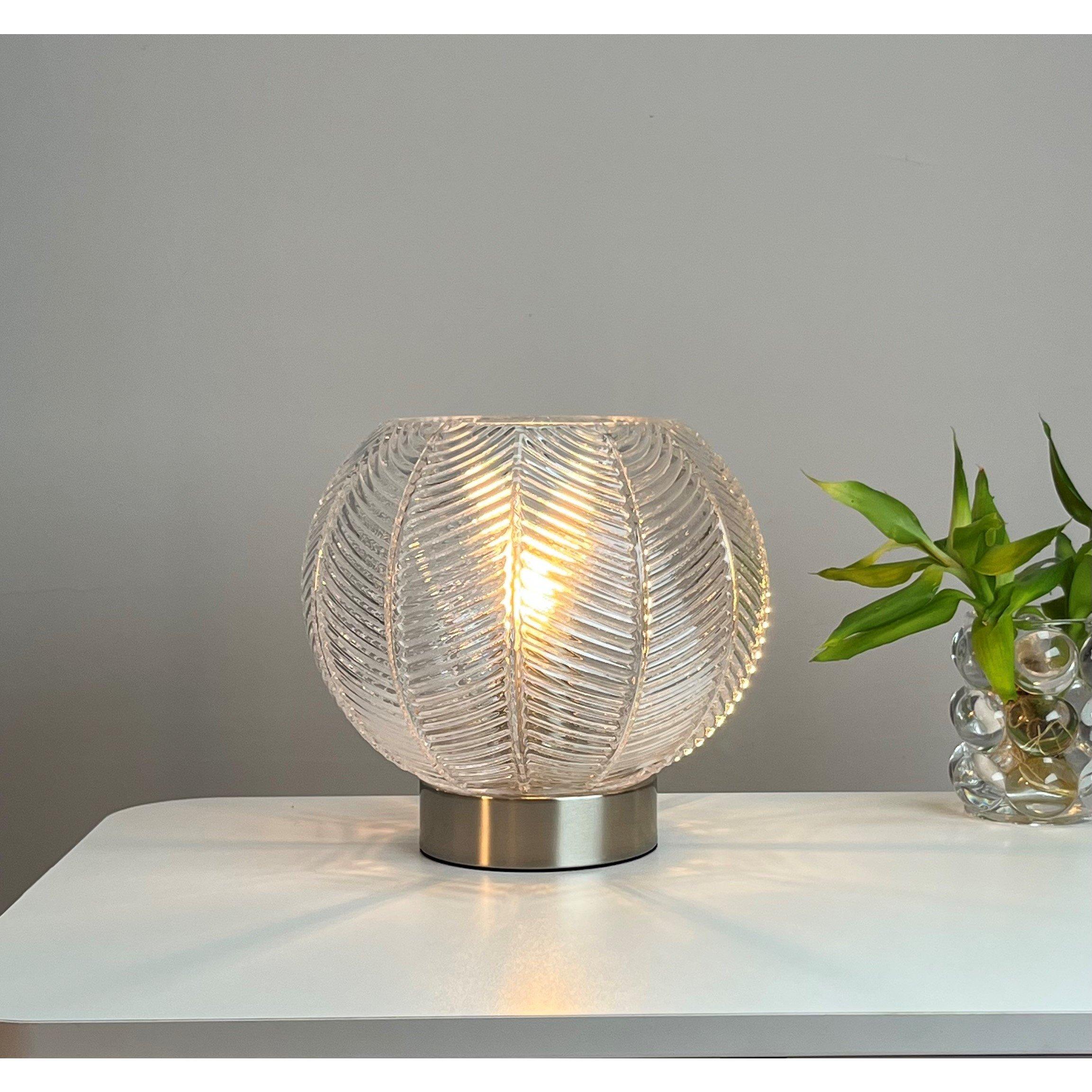 Clear - K Living - Leaves Clear Glass Table Lamp - 2