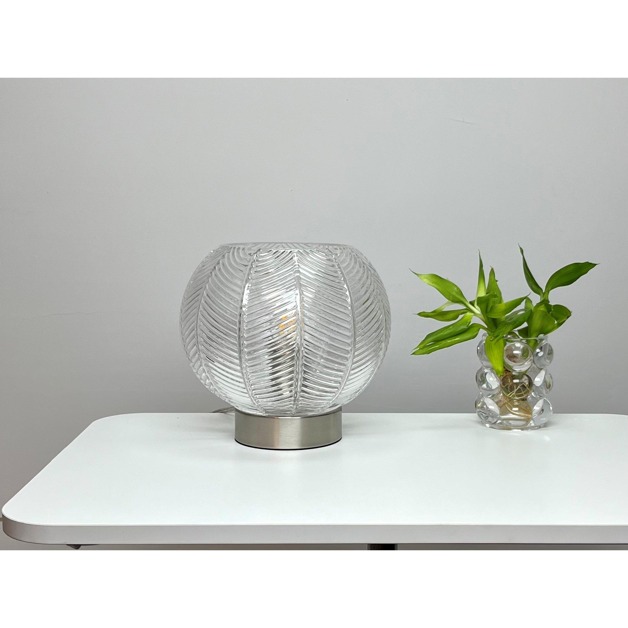 Clear - K Living - Leaves Clear Glass Table Lamp - 4
