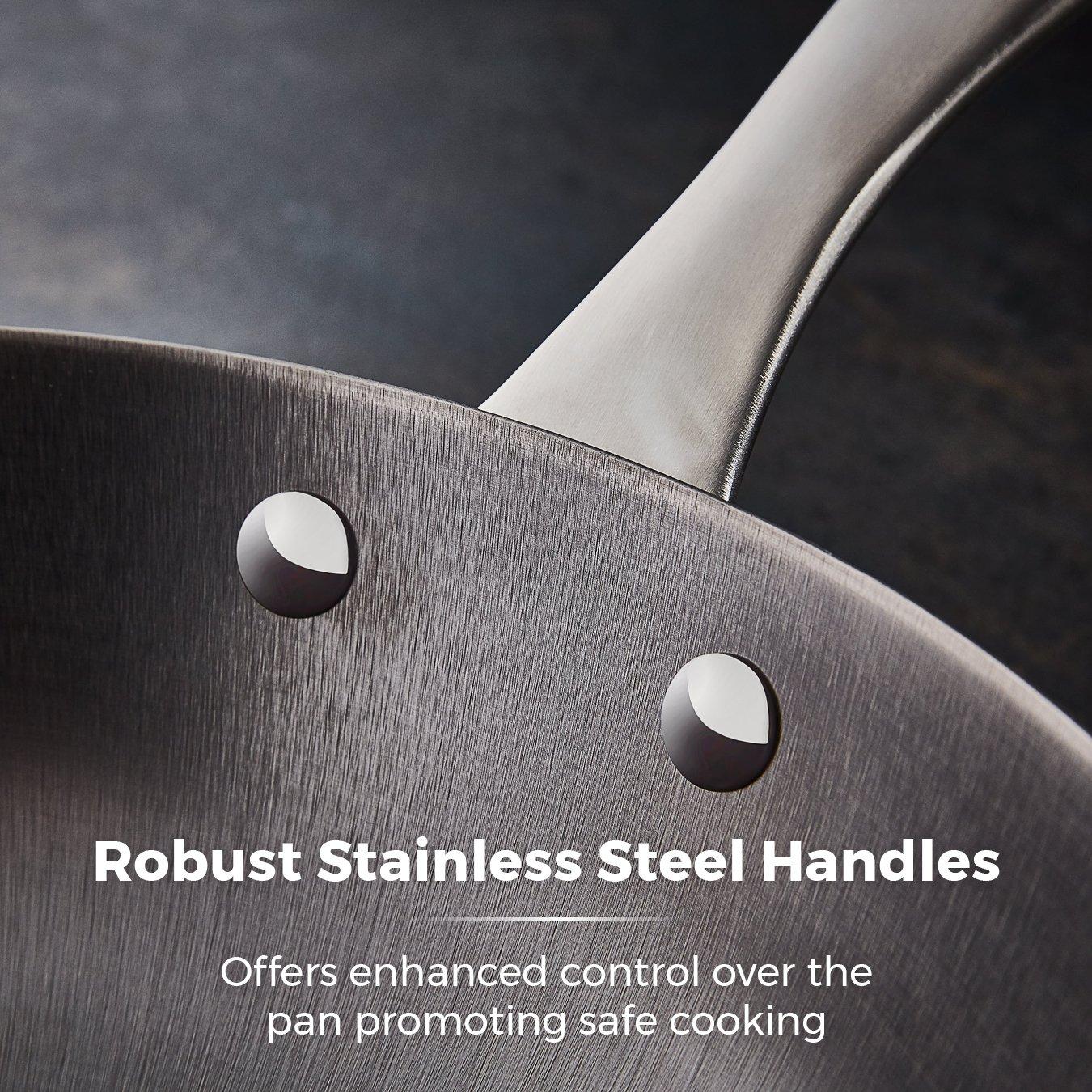 Black - Tower - Titan 24cm Cast Iron Frying Pan with Strong Cast - 6