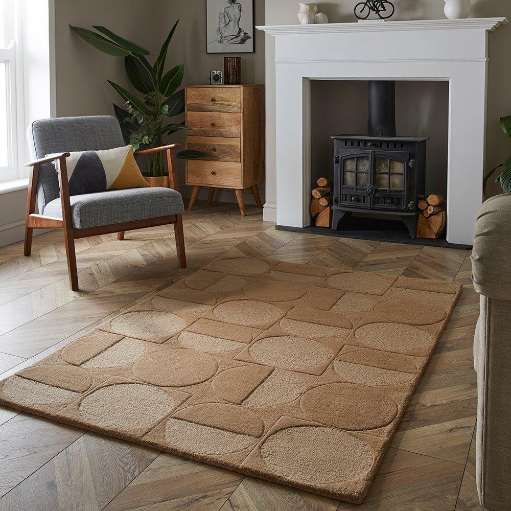 Natural - Esselle - Arabella Wool 120x170cm Taupe Rug - 6