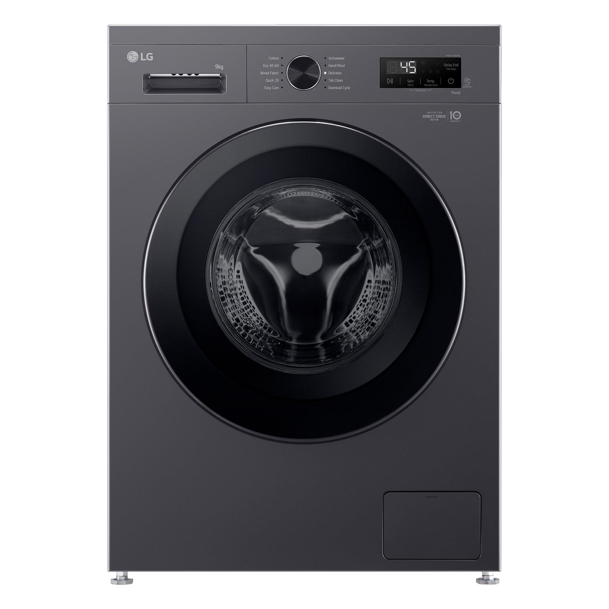 Slate Grey - LG - F4X1009NMK 9KG 1400 Washing Machine Slate Grey - 1