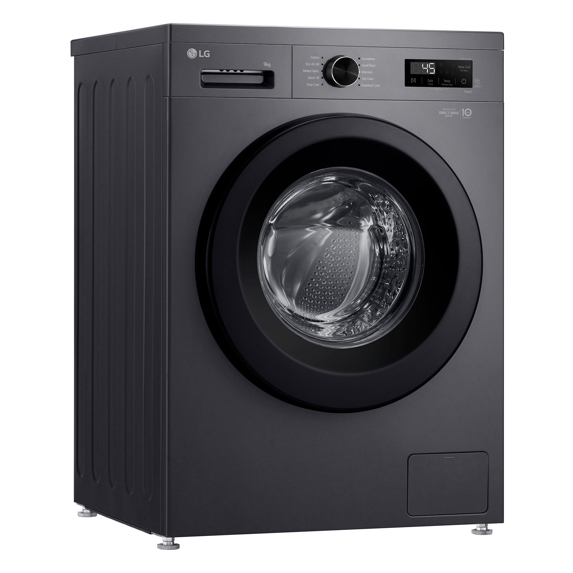 Slate Grey - LG - F4X1009NMK 9KG 1400 Washing Machine Slate Grey - 3