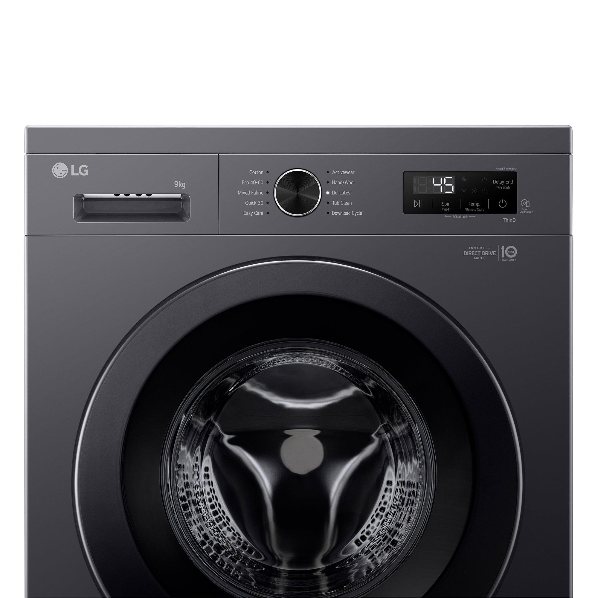 Slate Grey - LG - F4X1009NMK 9KG 1400 Washing Machine Slate Grey - 5