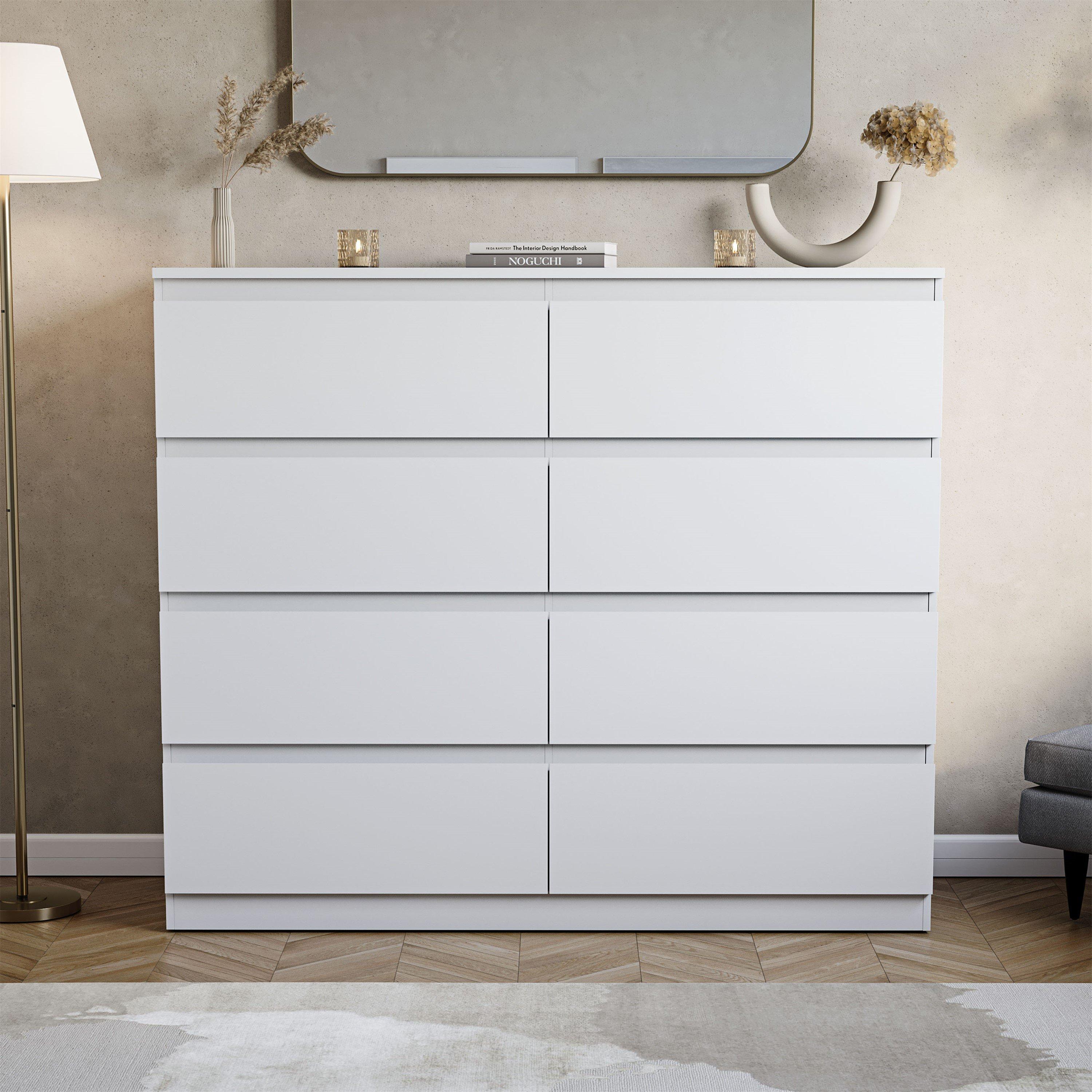 White - Lassic - Vida Designs Denver 8 Drawer Chest - 3