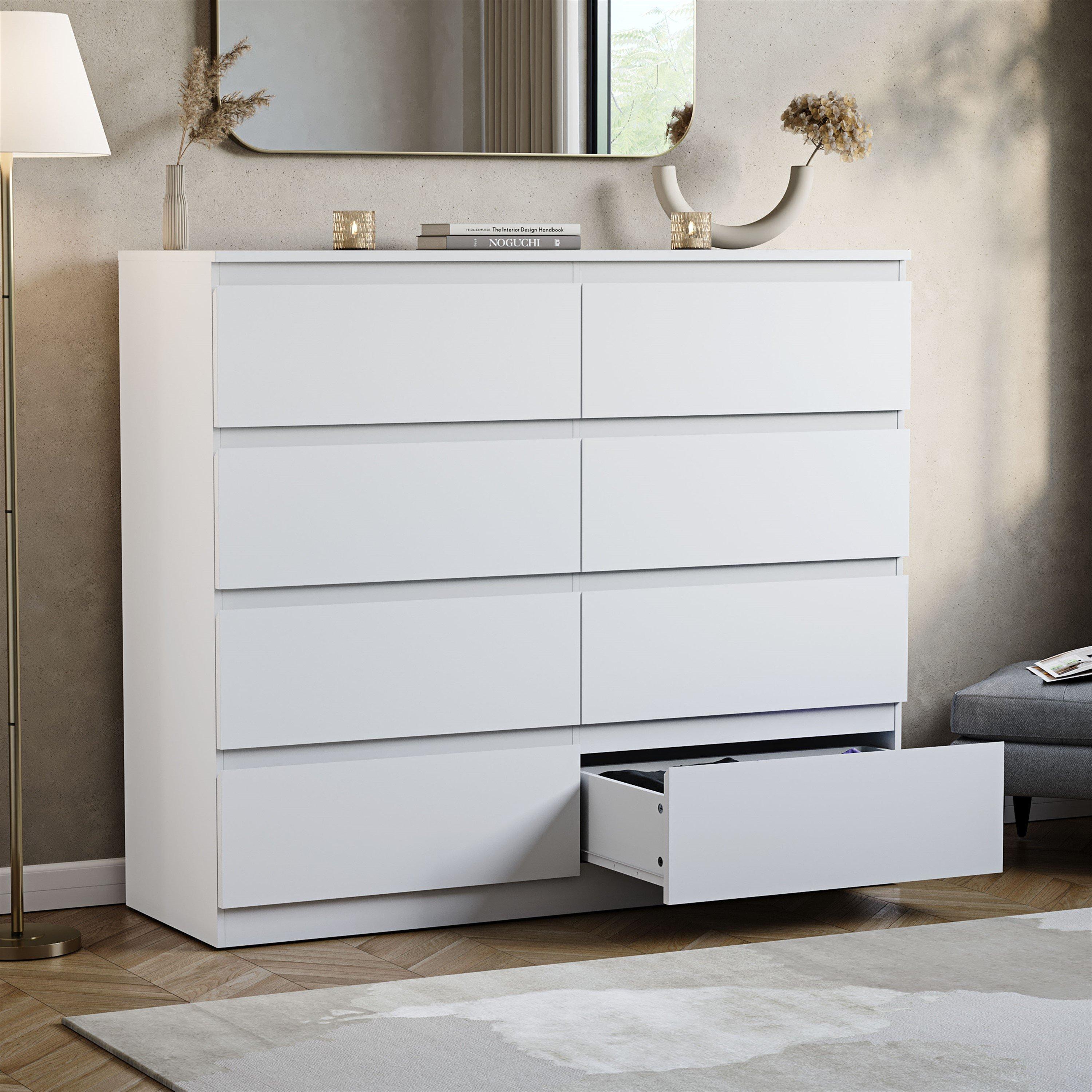 White - Lassic - Vida Designs Denver 8 Drawer Chest - 4