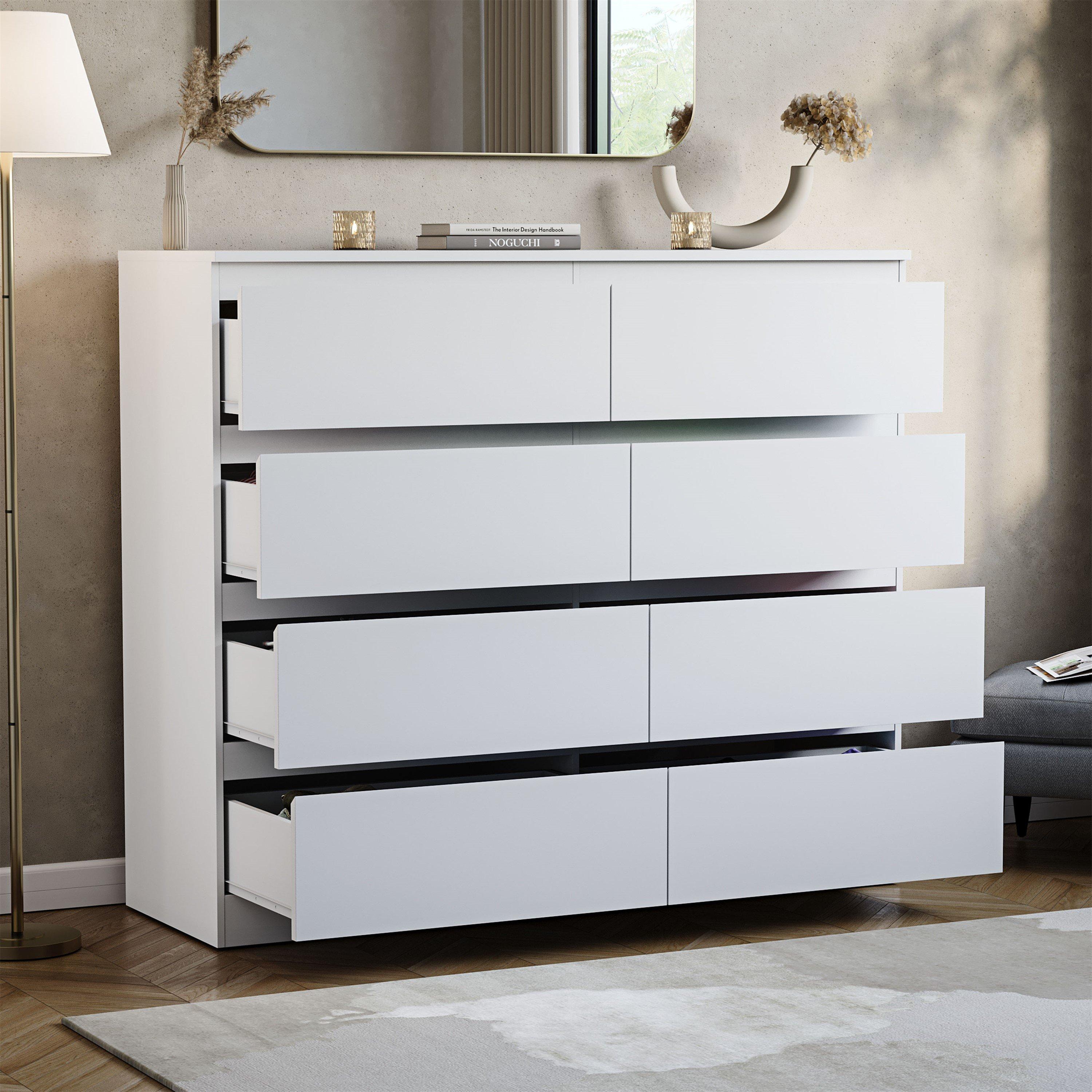 White - Lassic - Vida Designs Denver 8 Drawer Chest - 5