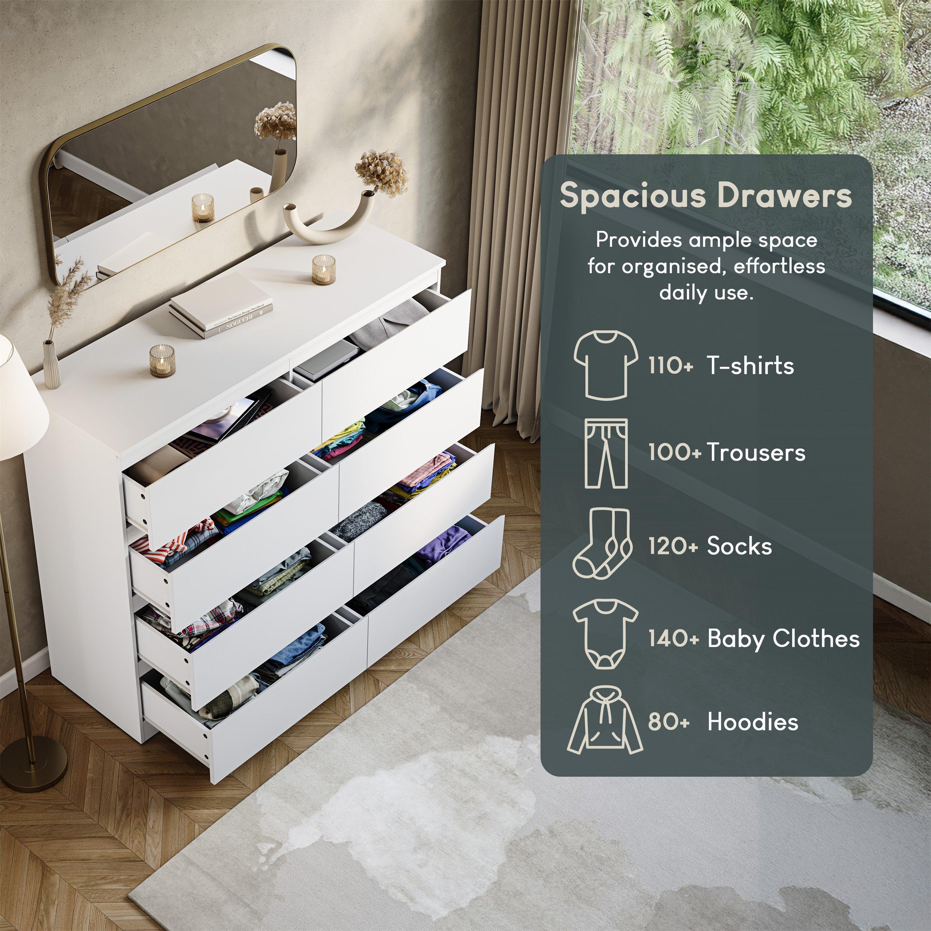 White - Lassic - Vida Designs Denver 8 Drawer Chest - 6