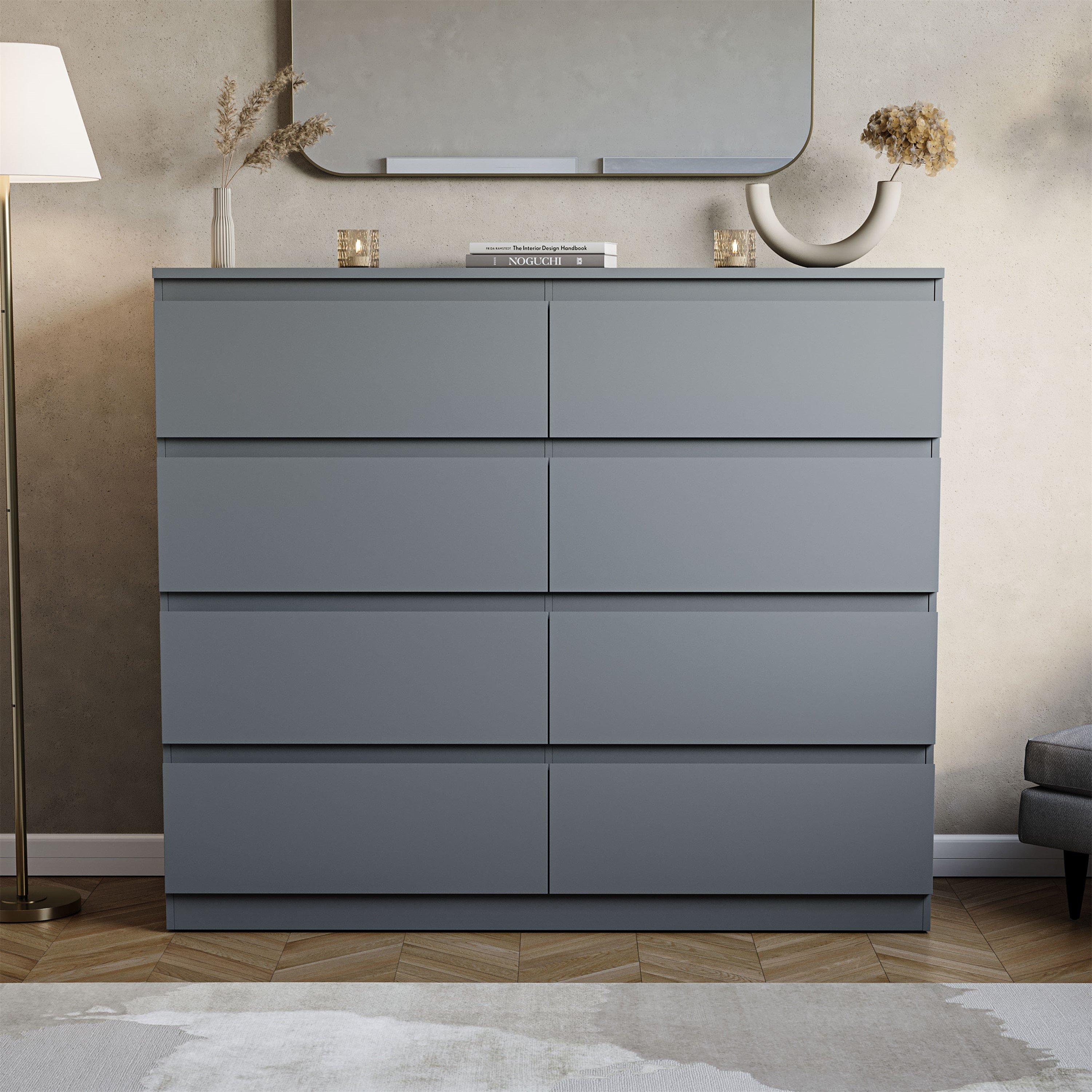 Grey - Lassic - Vida Designs Denver 8 Drawer Chest - 3