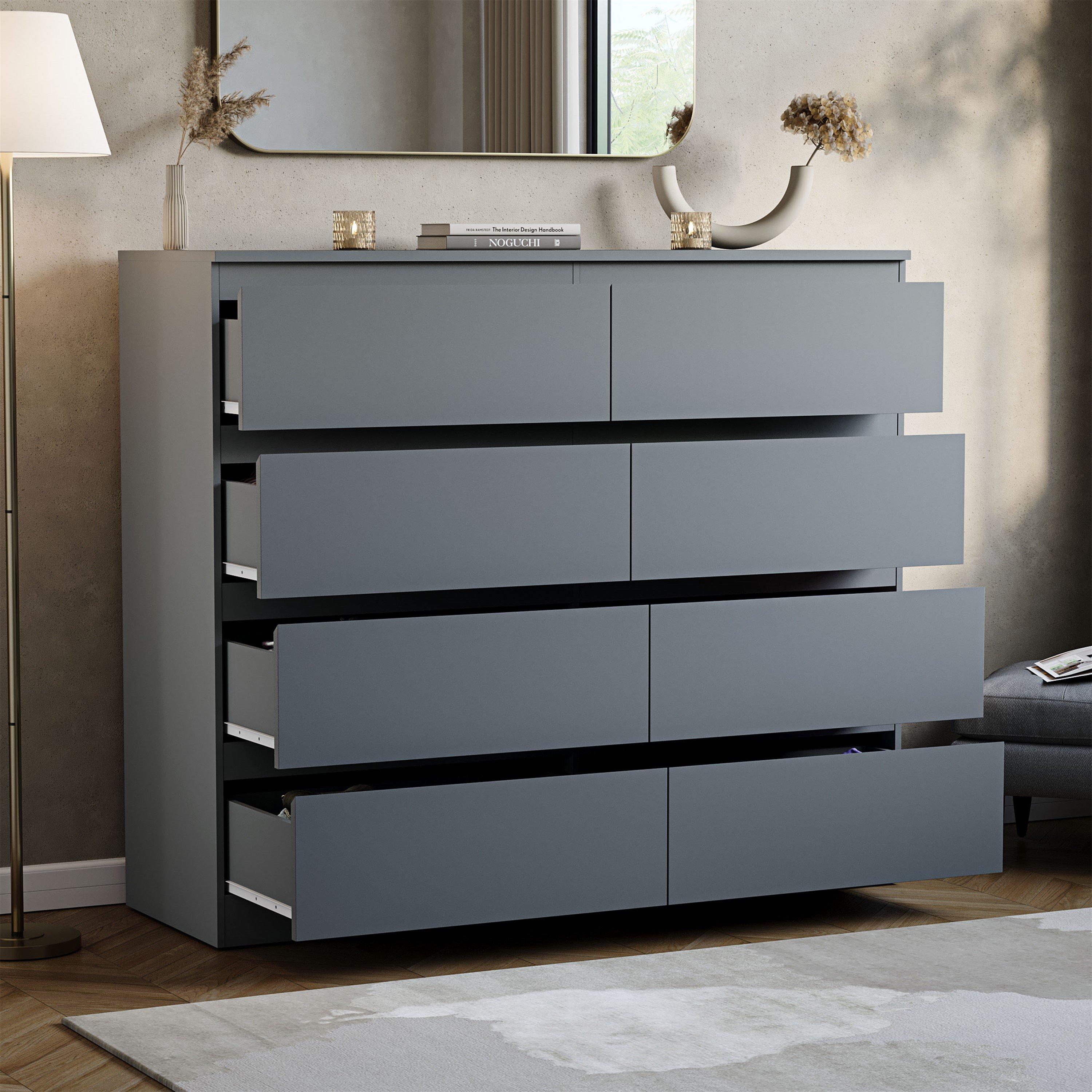 Grey - Lassic - Vida Designs Denver 8 Drawer Chest - 5