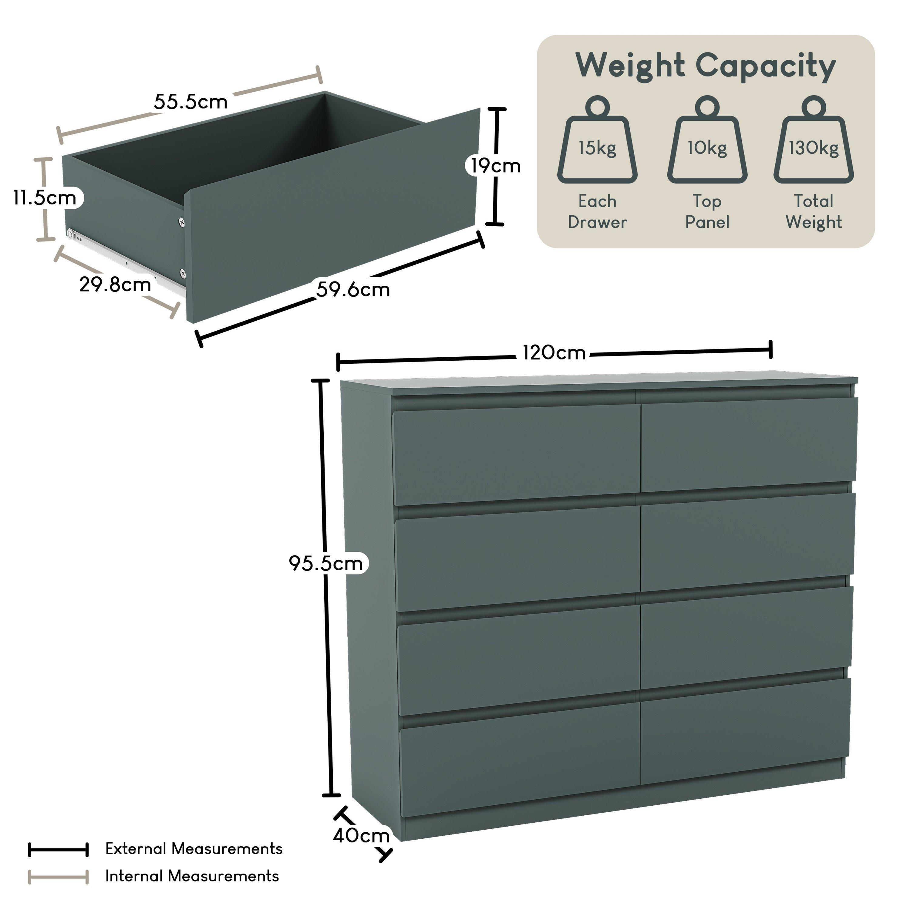 Jasper Green - Lassic - Vida Designs Denver 8 Drawer Chest - 2