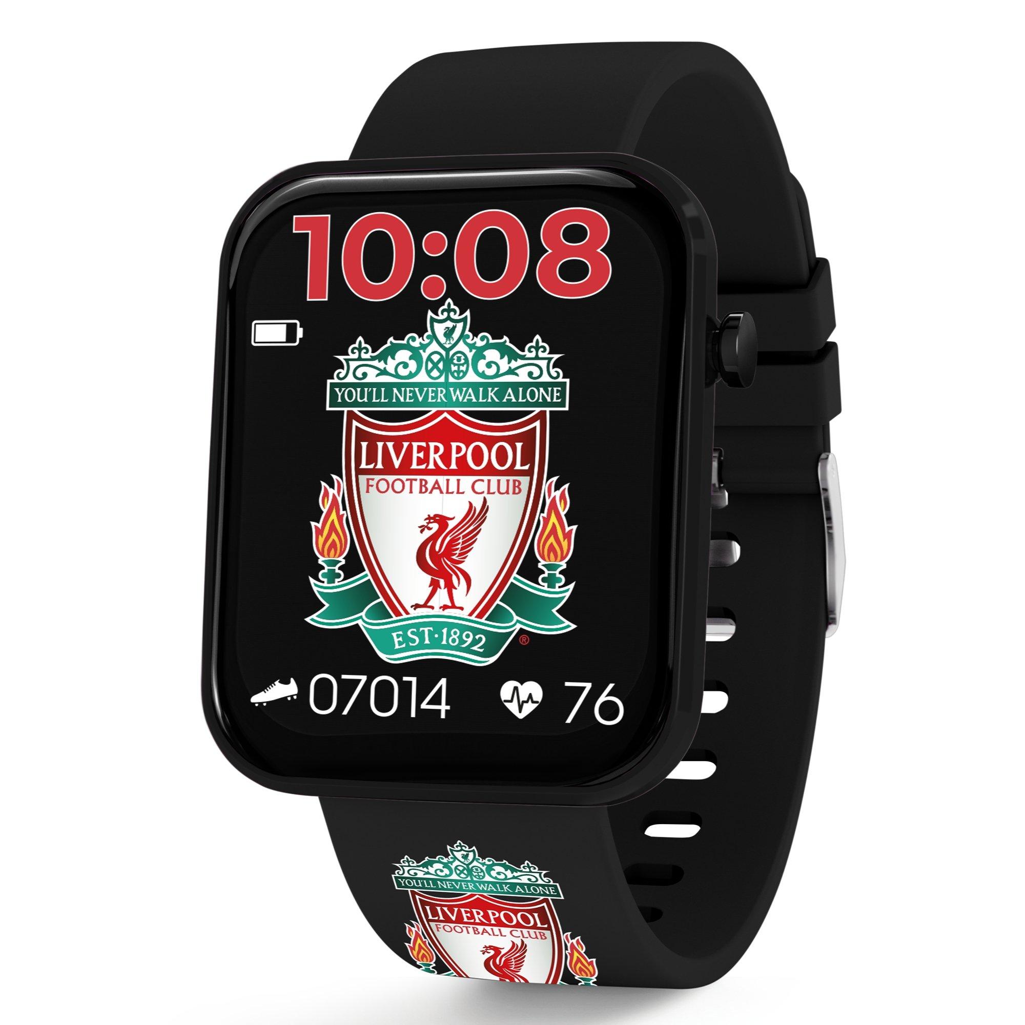 Black - Liverpool FC - Liverpool FC Black Printed Strap Smart Watch - 1