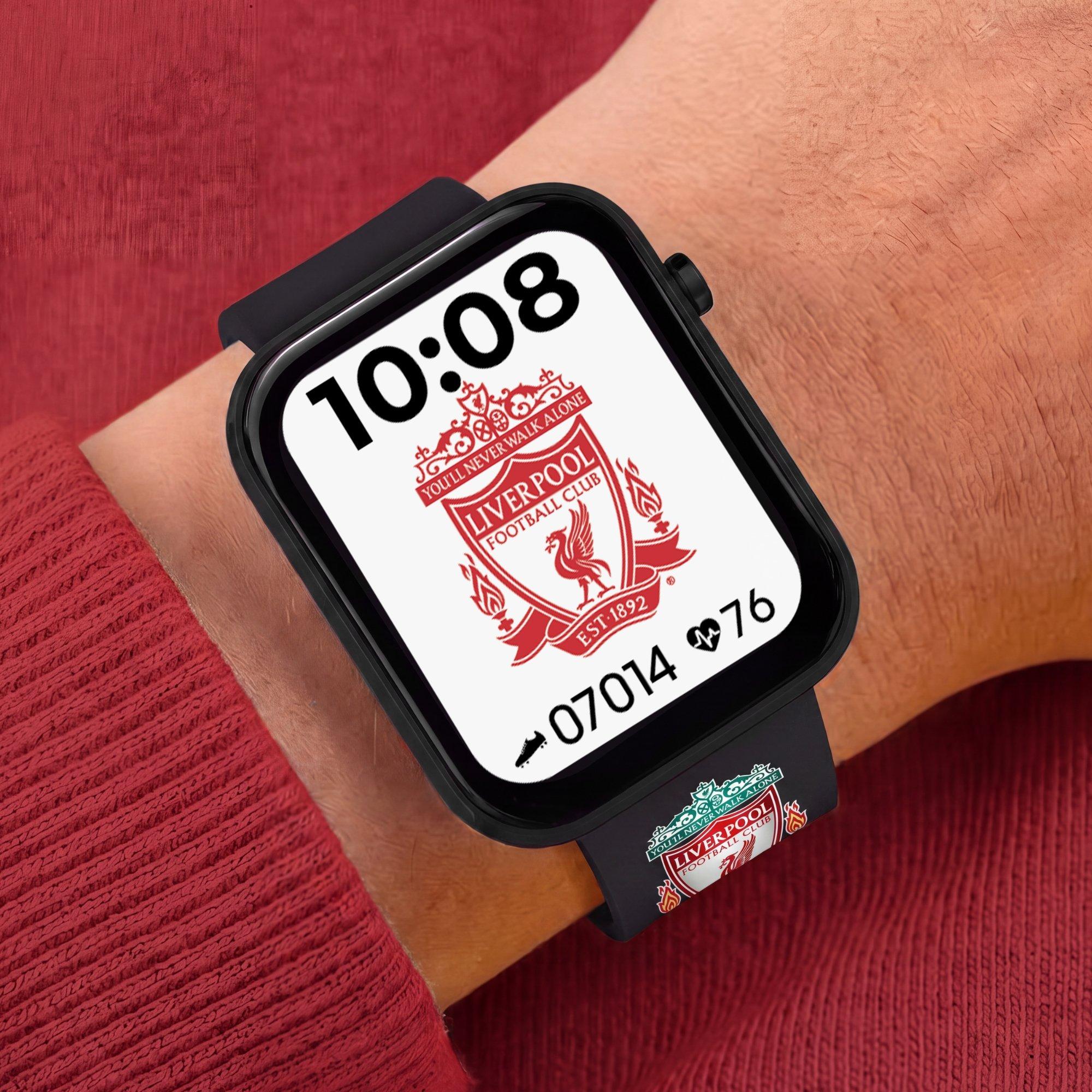Black - Liverpool FC - Liverpool FC Black Printed Strap Smart Watch - 3