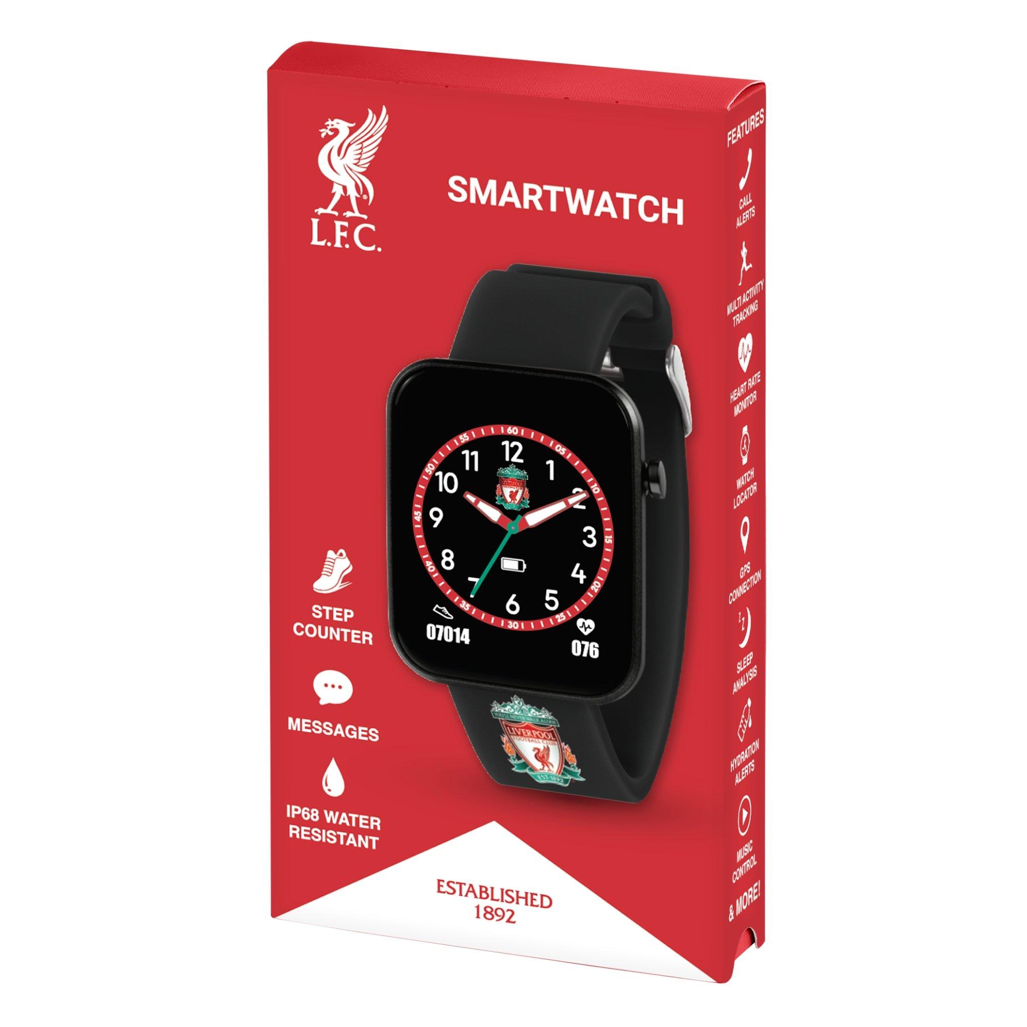 Black - Liverpool FC - Liverpool FC Black Printed Strap Smart Watch - 7