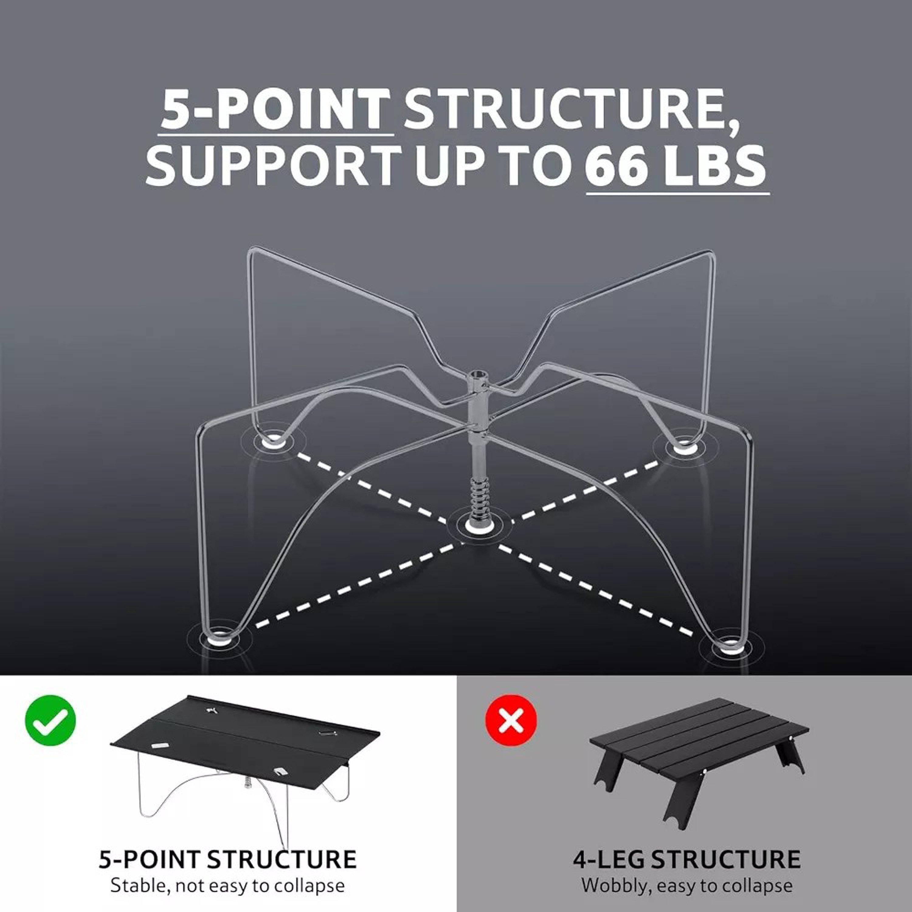 Black - Naturehike - Yamami X01 Folding Camping Table - 4