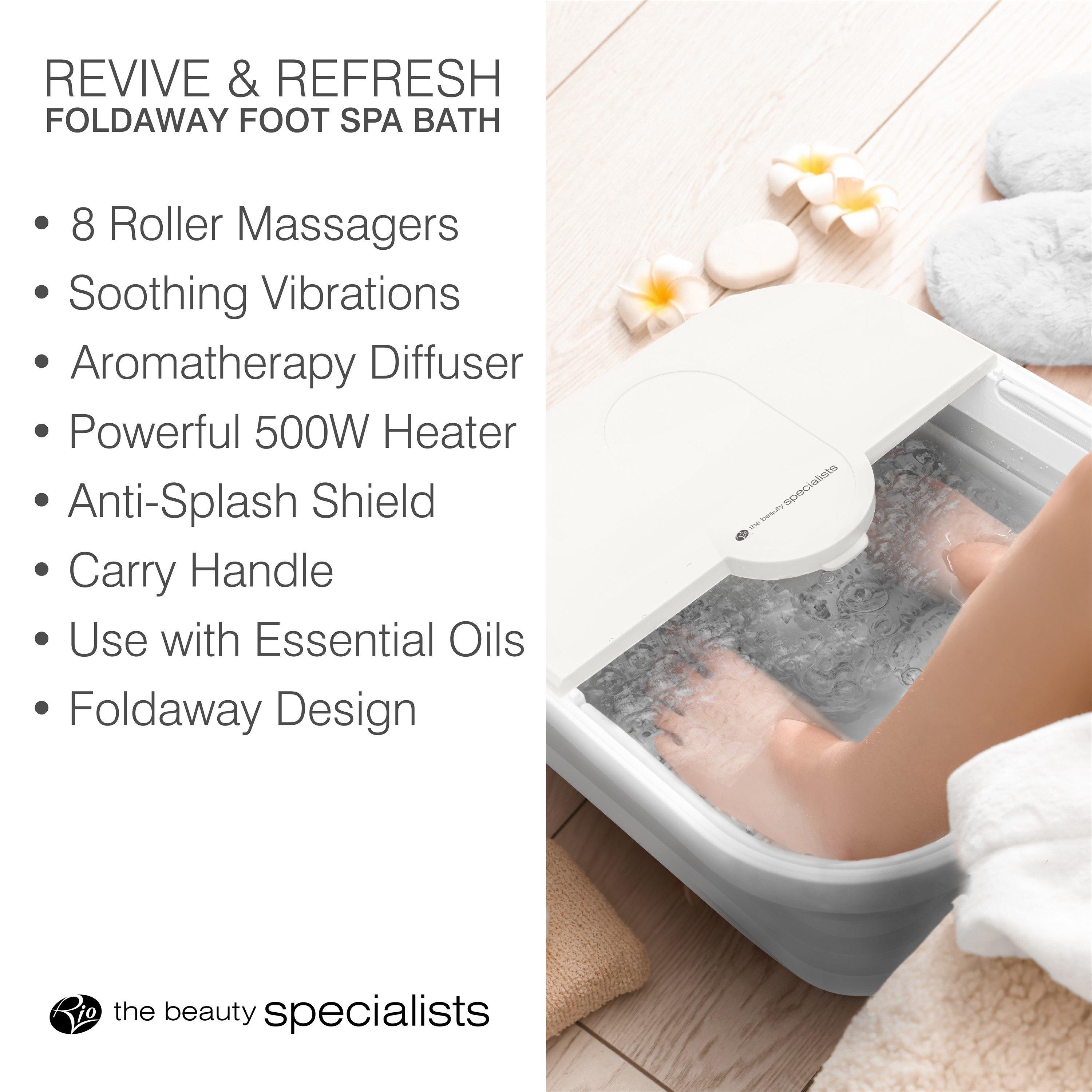 White - Rio - Rio Revive & Refresh Foldaway Foot Spa Bath - 7