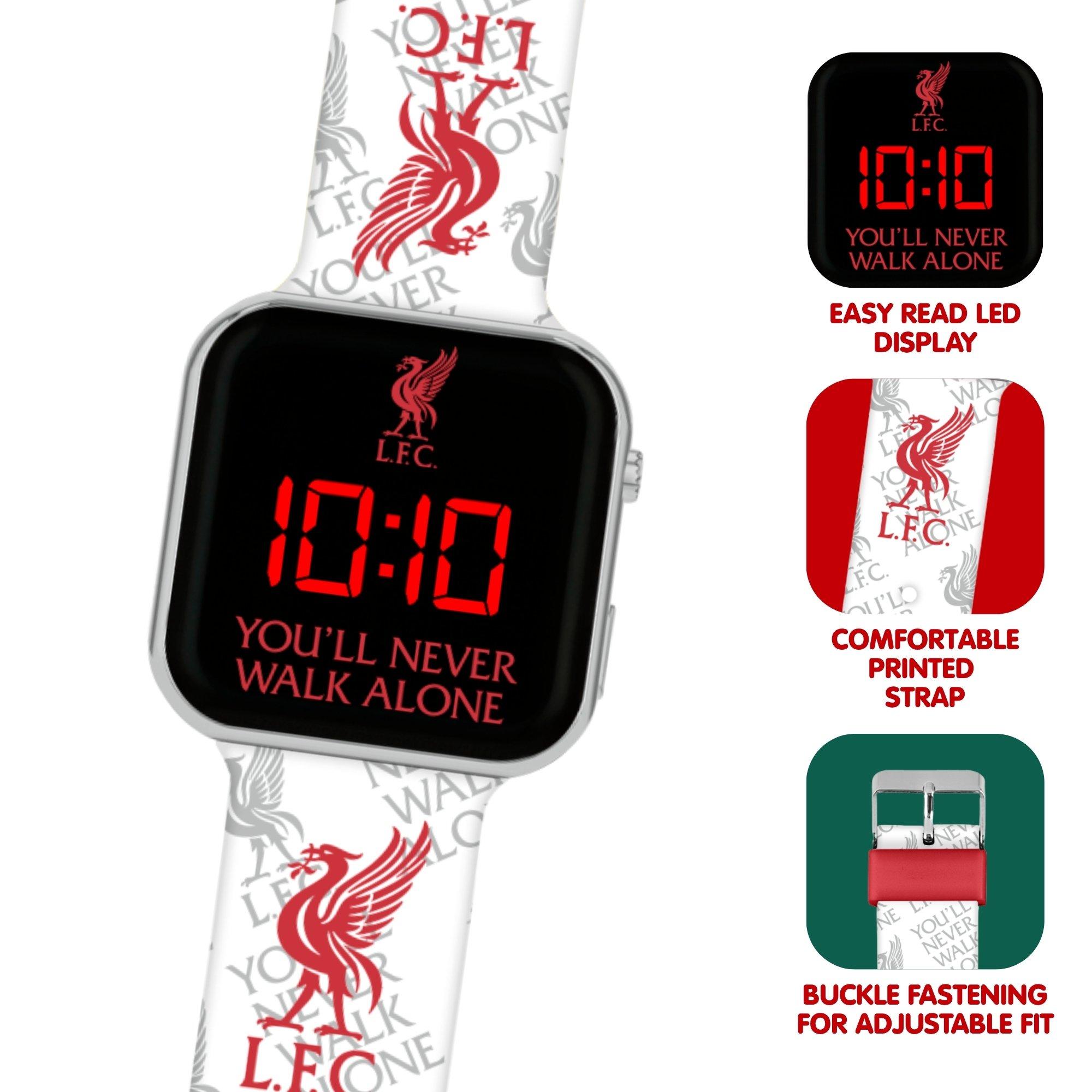 White - Liverpool FC - Liverpool FC Silicone Strap LED Watch for Kids - 3