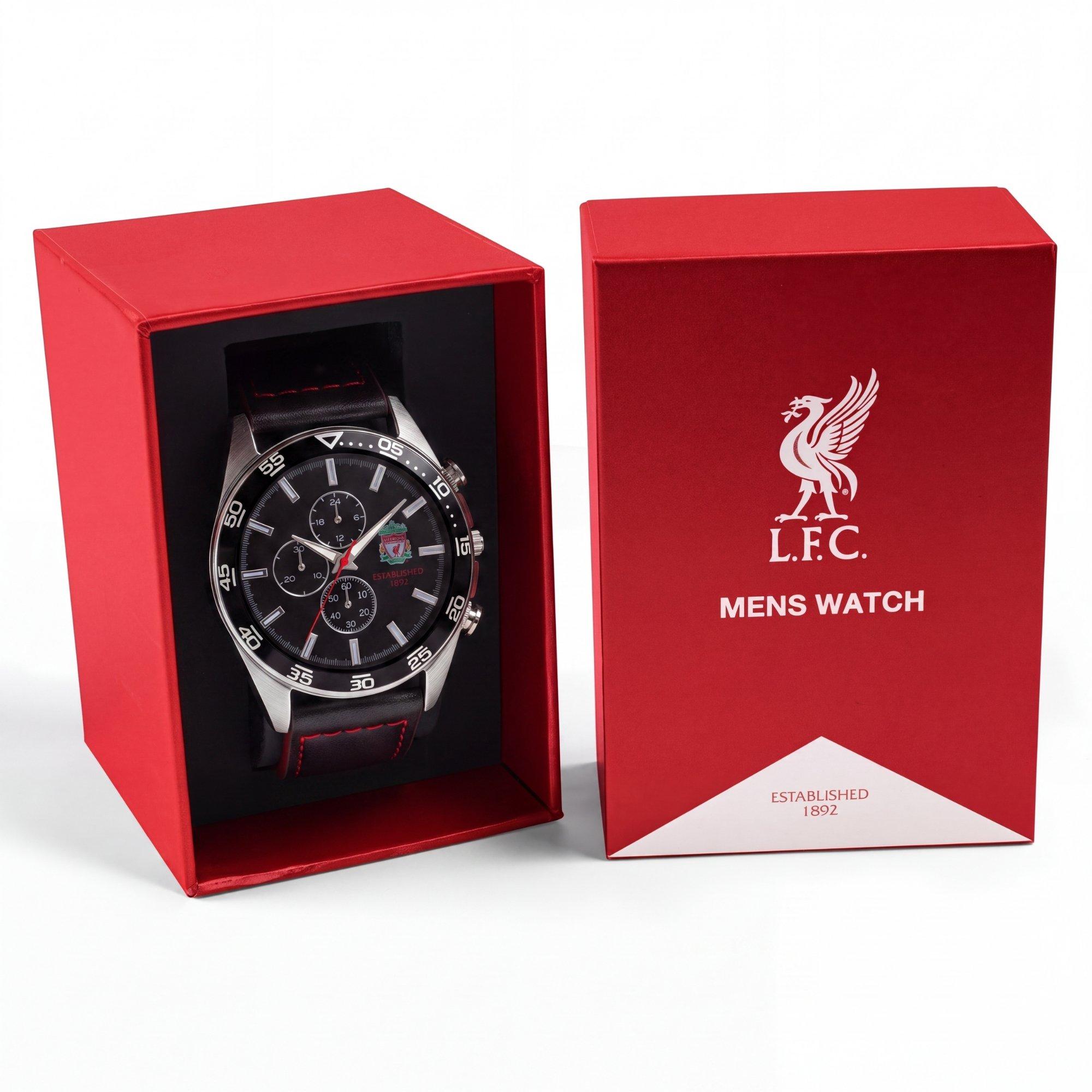 Black - Liverpool FC - Adults LFC Silver Chrono Watch with Black Strap - 4