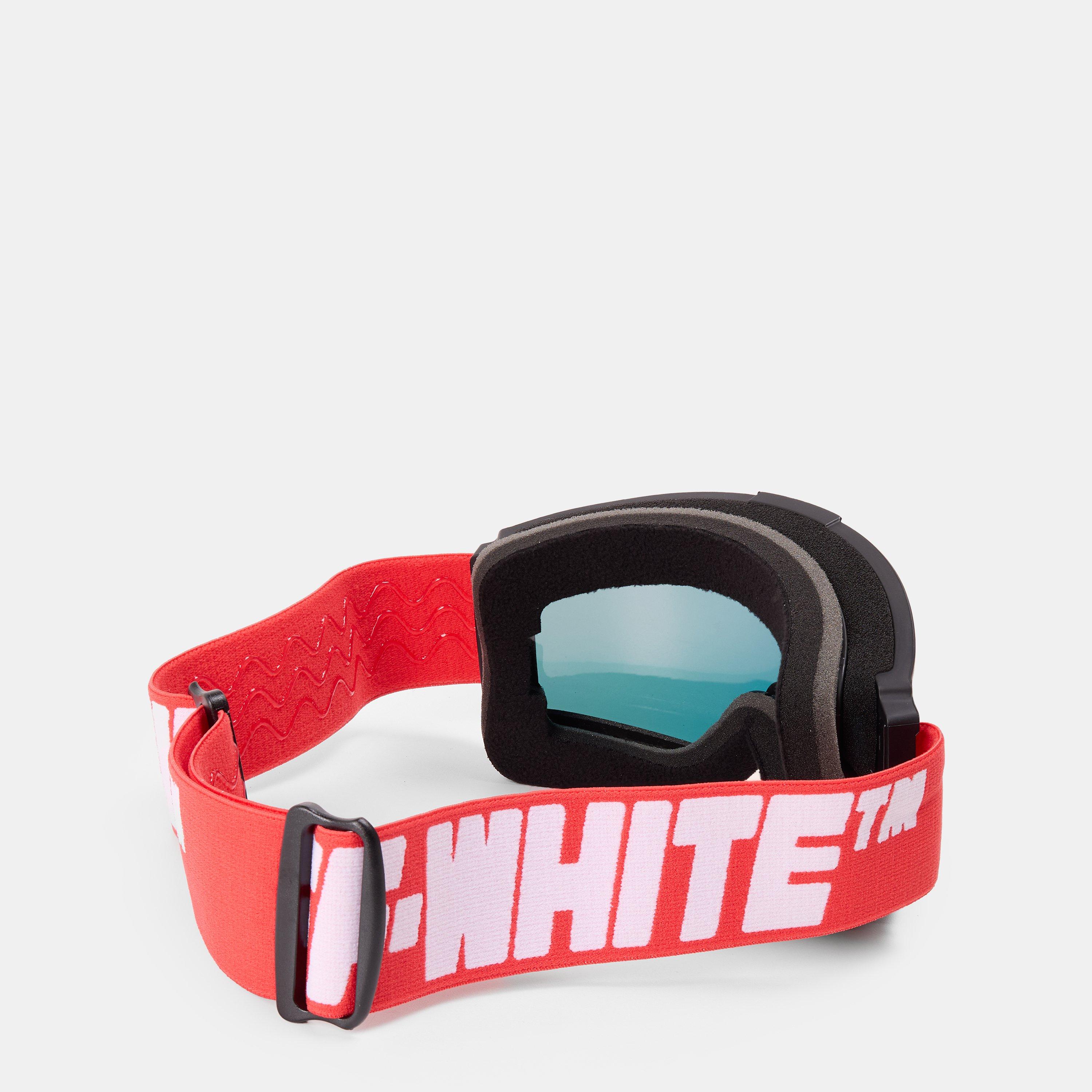 Mirror Red - Off White - Unisex Ski Goggles - 2