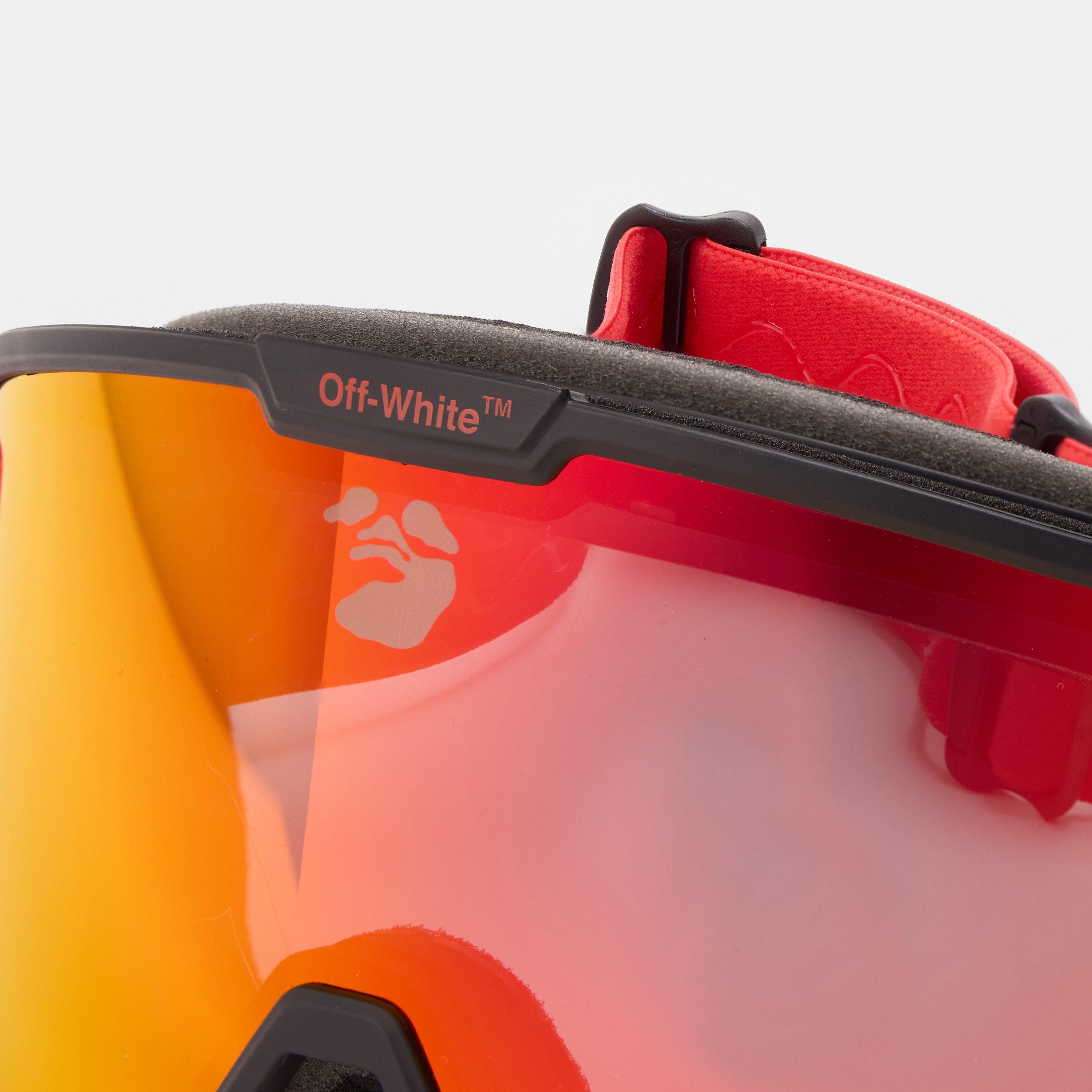 Mirror Red - Off White - Unisex Ski Goggles - 3