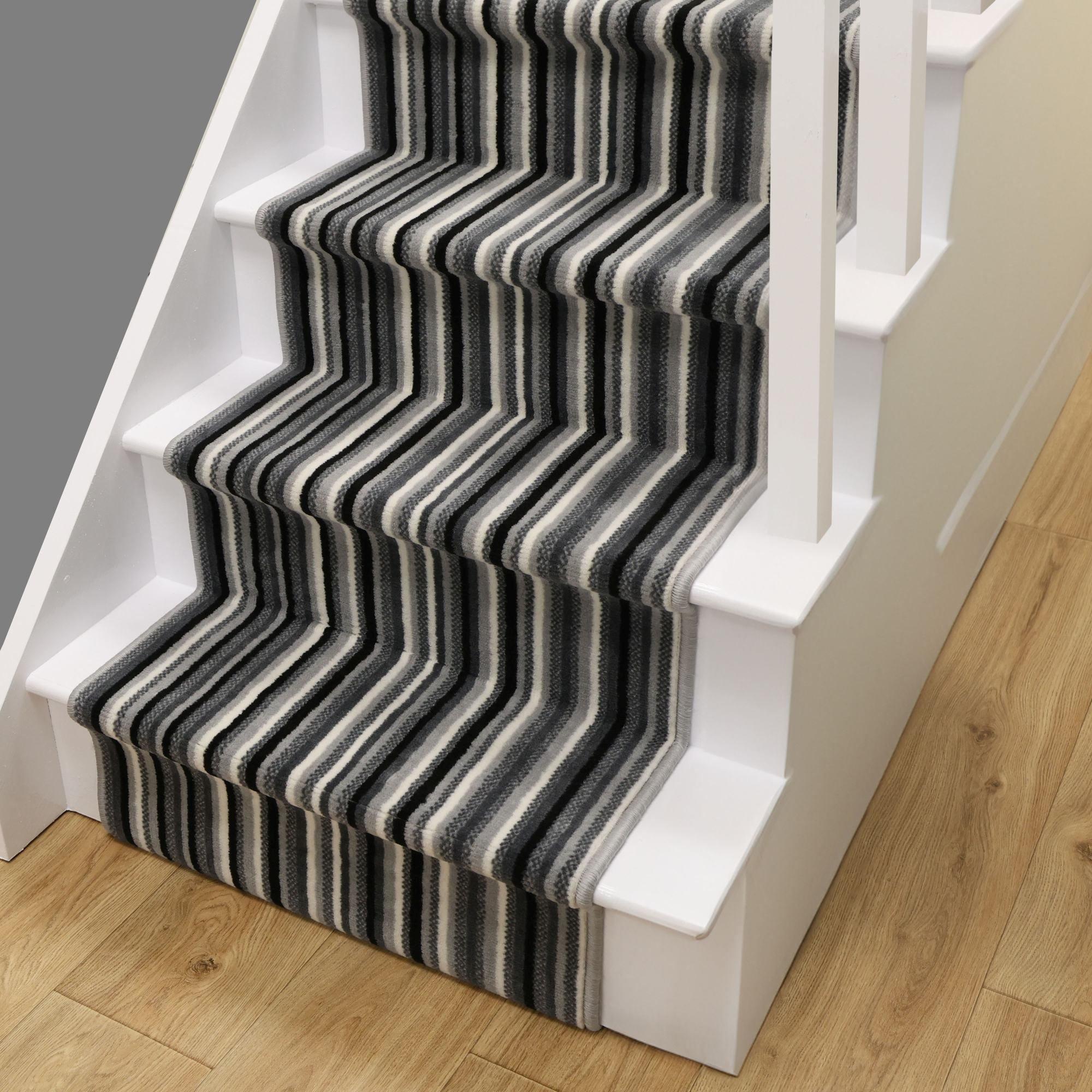 Grey - Homemaker - Stair Runner - Maestro Stripe Design - Grey - 1