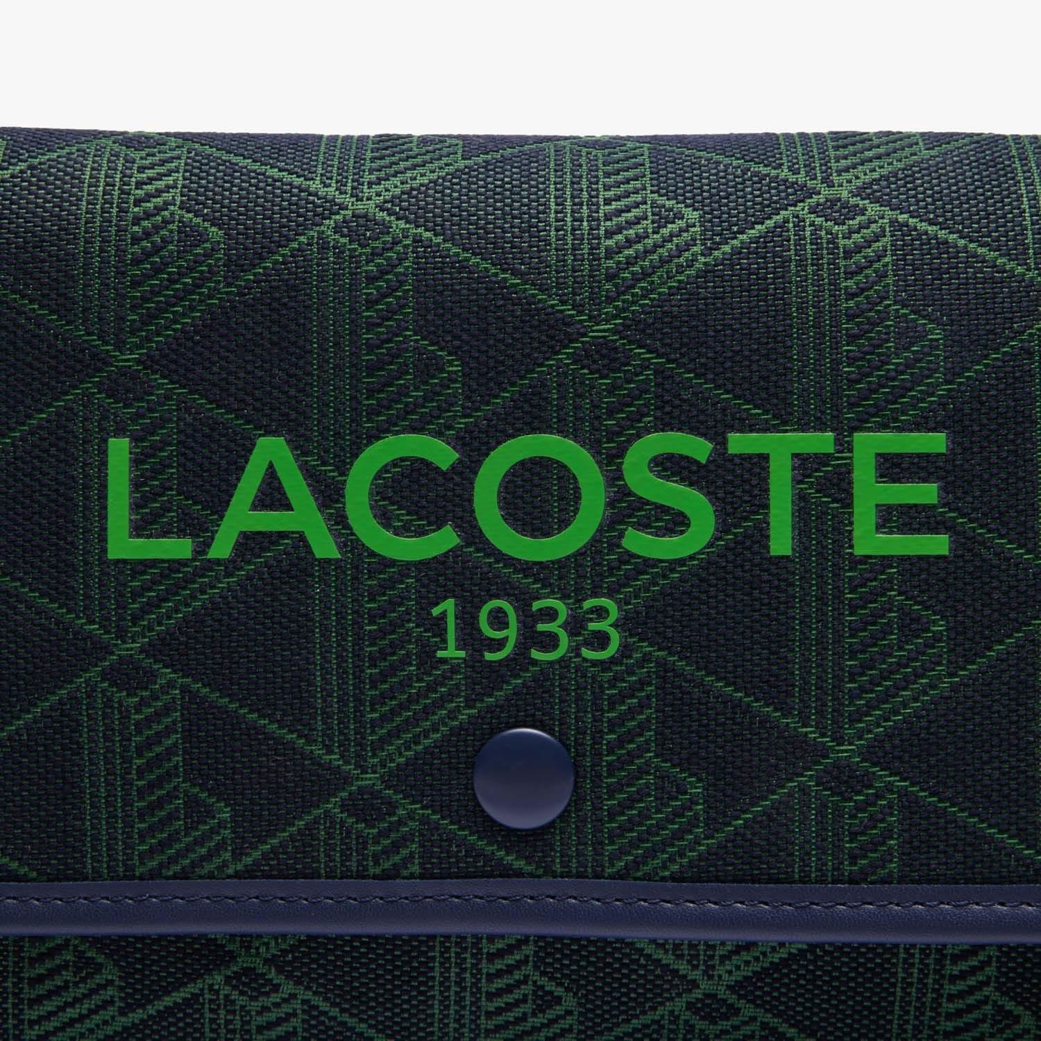 Blue - Lacoste - Heritage Jacquard Flap Close Satchel - 4