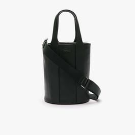 Lacoste City Court Grain Leather Bucket Bag