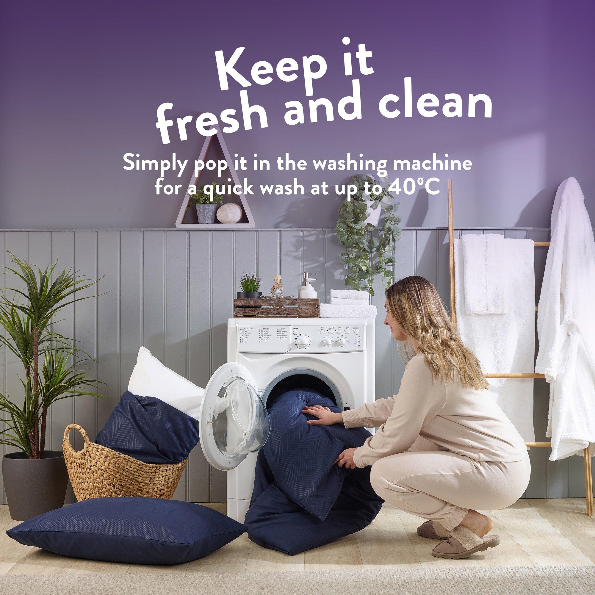 Herringbone - Slumberdown - Back to Uni Embossed Herringbone Duvet + 2 Pillows - 7