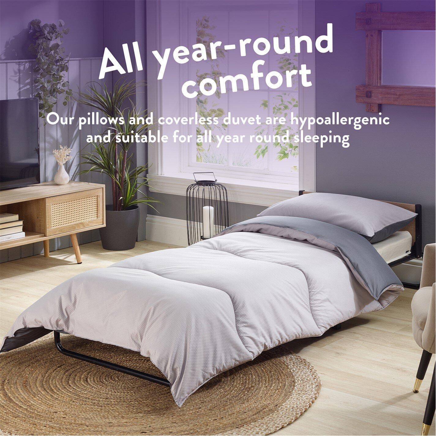 Embossed Waffle - Slumberdown - Back to Uni Embossed Waffle Duvet, 2 Pillows - 6