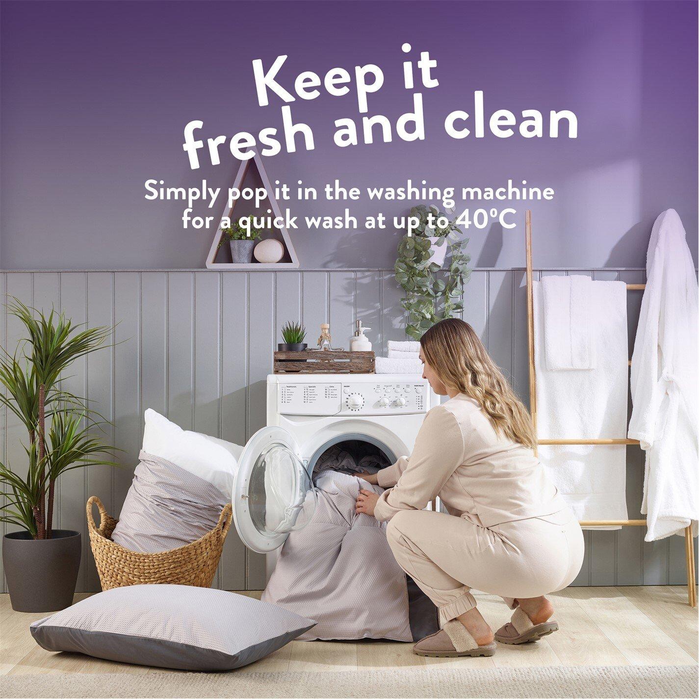 Embossed Waffle - Slumberdown - Back to Uni Embossed Waffle Duvet, 2 Pillows - 7