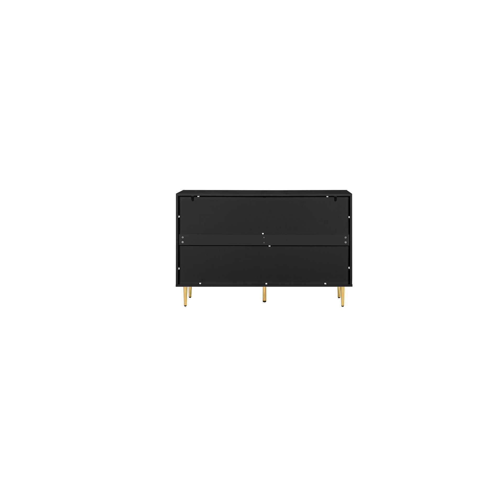 Black - Birlea - Zara 6 Drawer Fluted Chest - 8