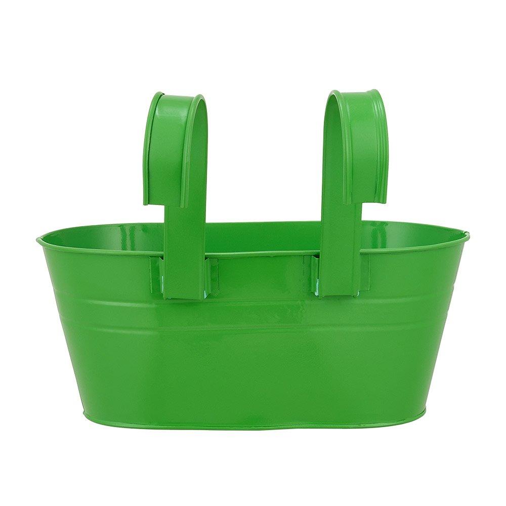 Multi - LIFE IDEAS - Oval Iron Hanging Planter with Double Hooks - 6