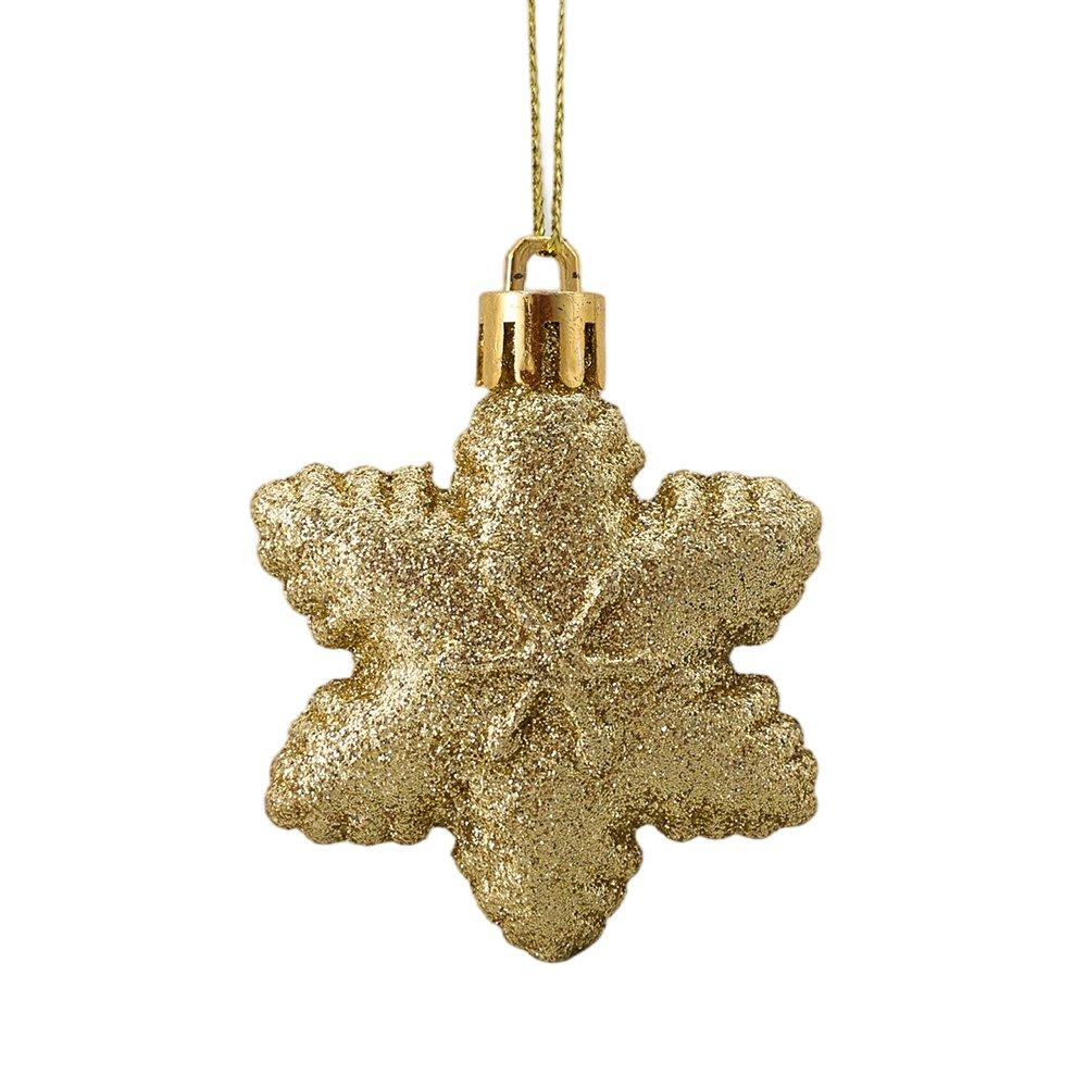 Gold/White - LIFE IDEAS - 40pcs Christmas Ornaments for Christmas Tree - 11
