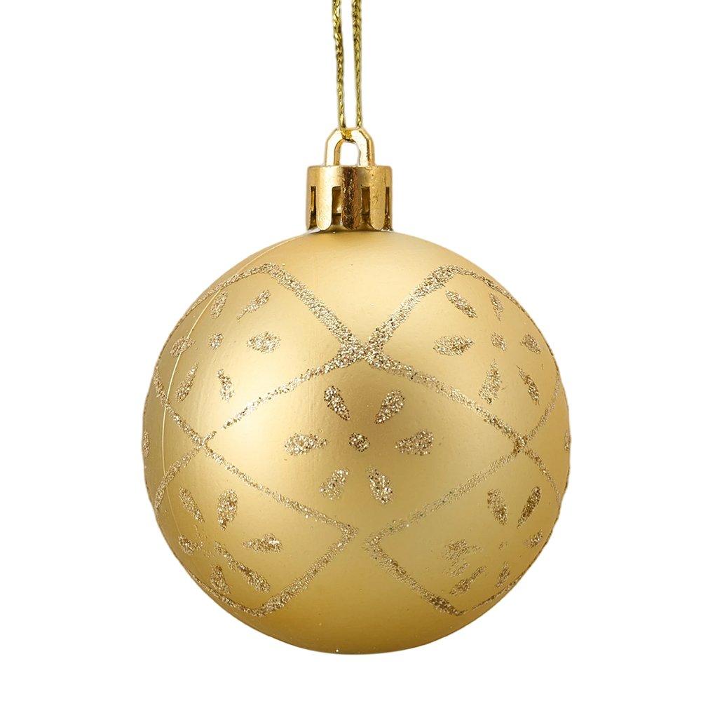 Gold/White - LIFE IDEAS - 40pcs Christmas Ornaments for Christmas Tree - 9
