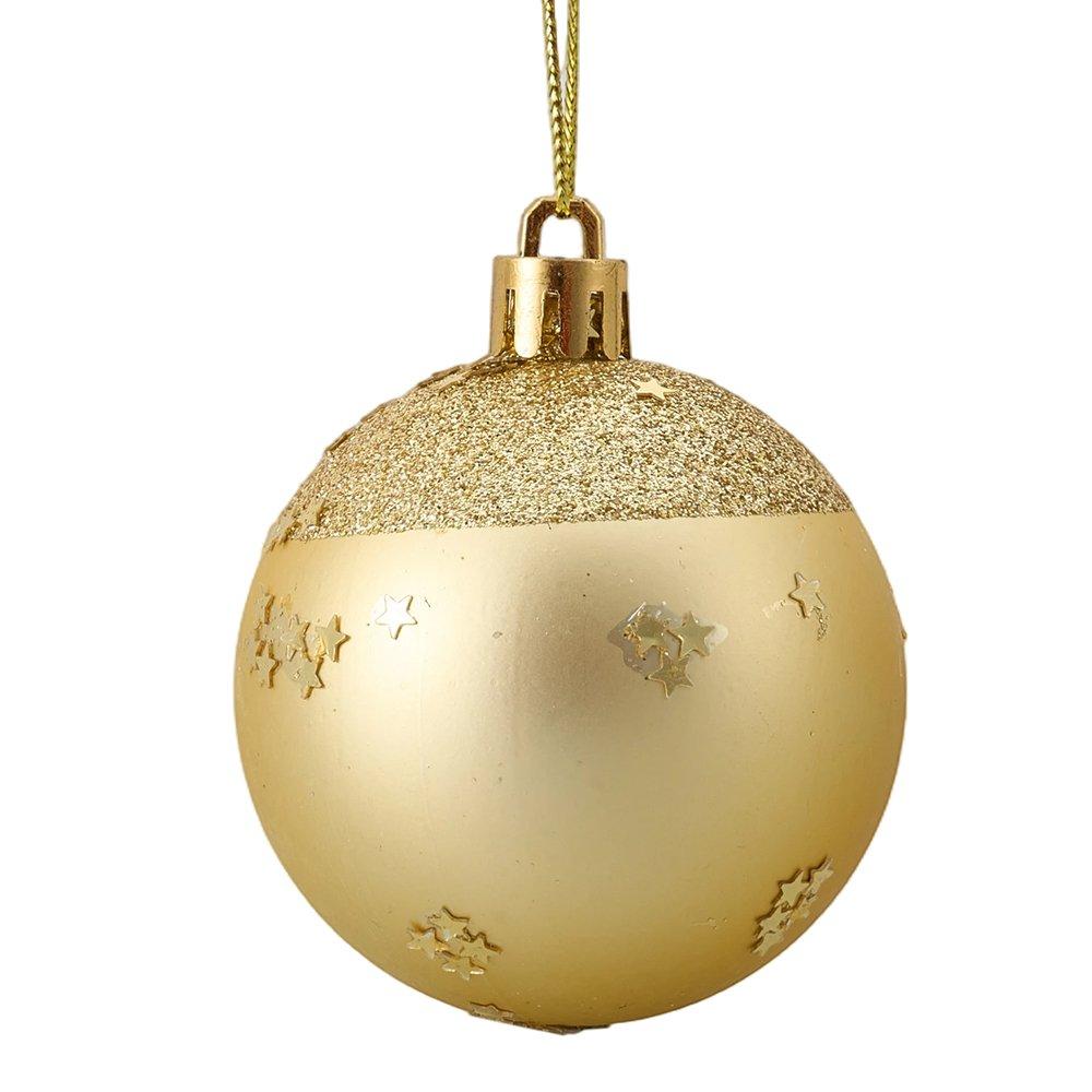 Gold/White - LIFE IDEAS - 40pcs Christmas Ornaments for Christmas Tree - 10