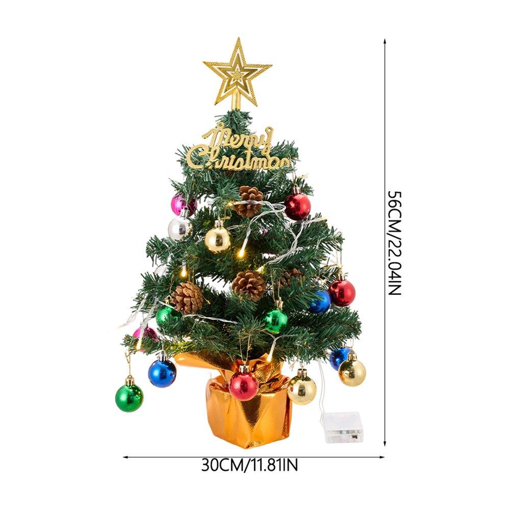 Green - LIFE IDEAS - Tabletop Christmas Tree with LED String Light - 2