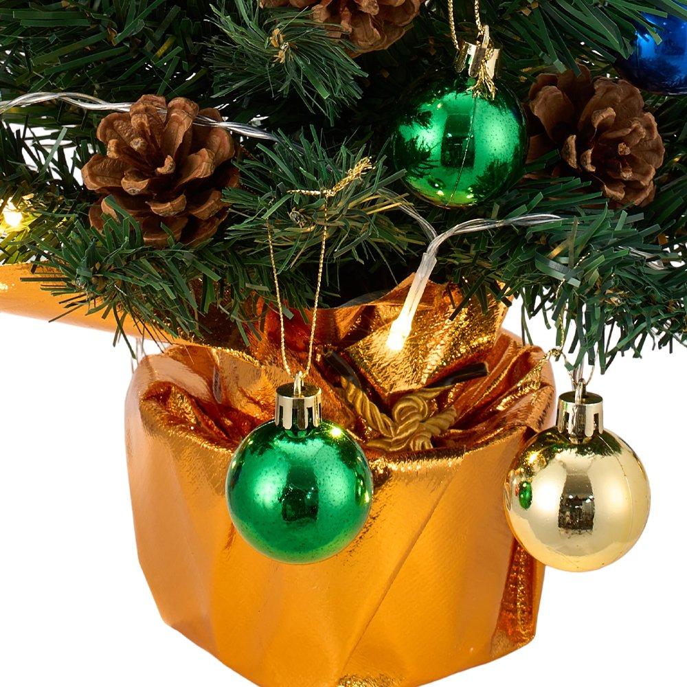 Green - LIFE IDEAS - Tabletop Christmas Tree with LED String Light - 5