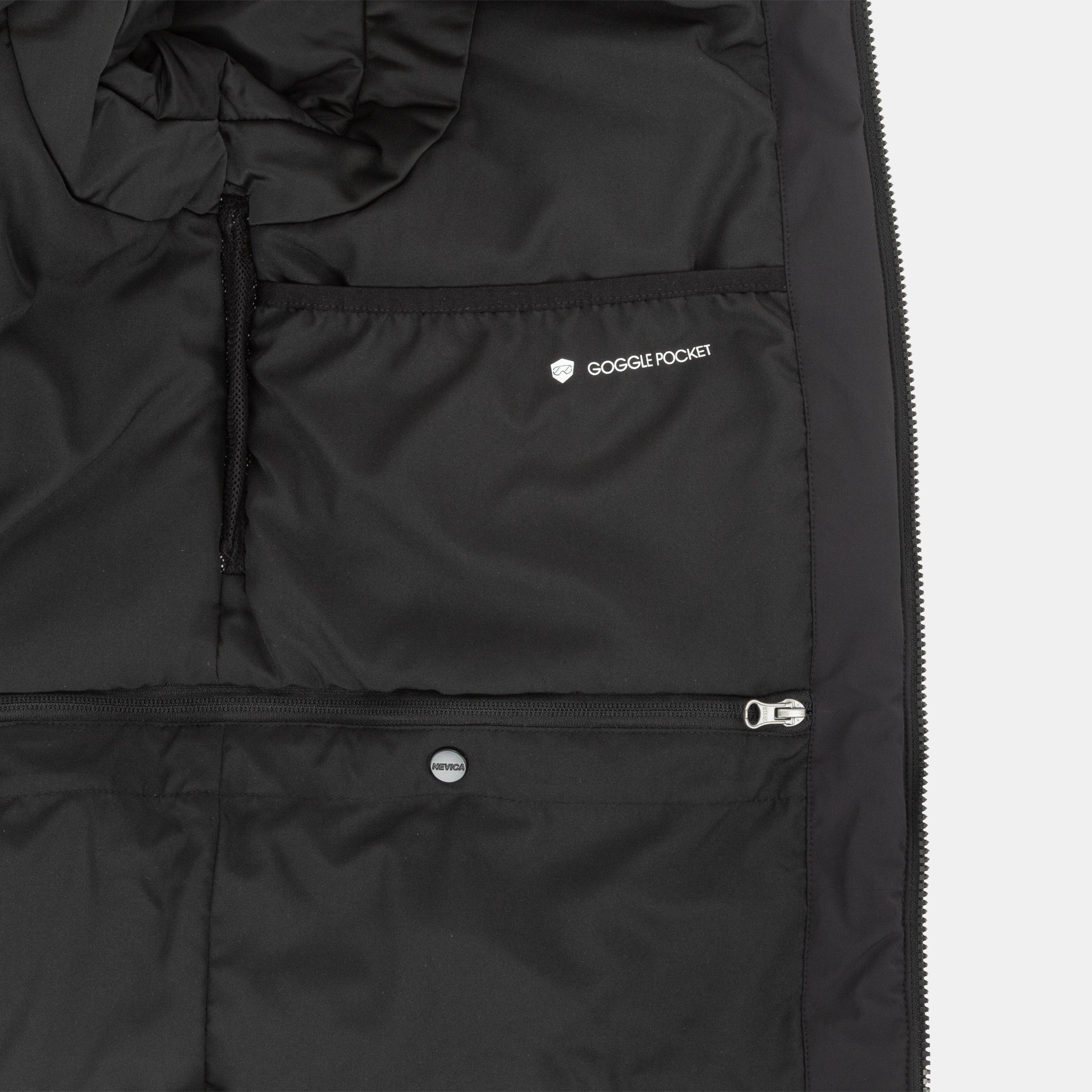 Preto - Nevica - Vail Waterproof Windproof Synthetic Insulated Detachable Hood Ski Jacket - 8