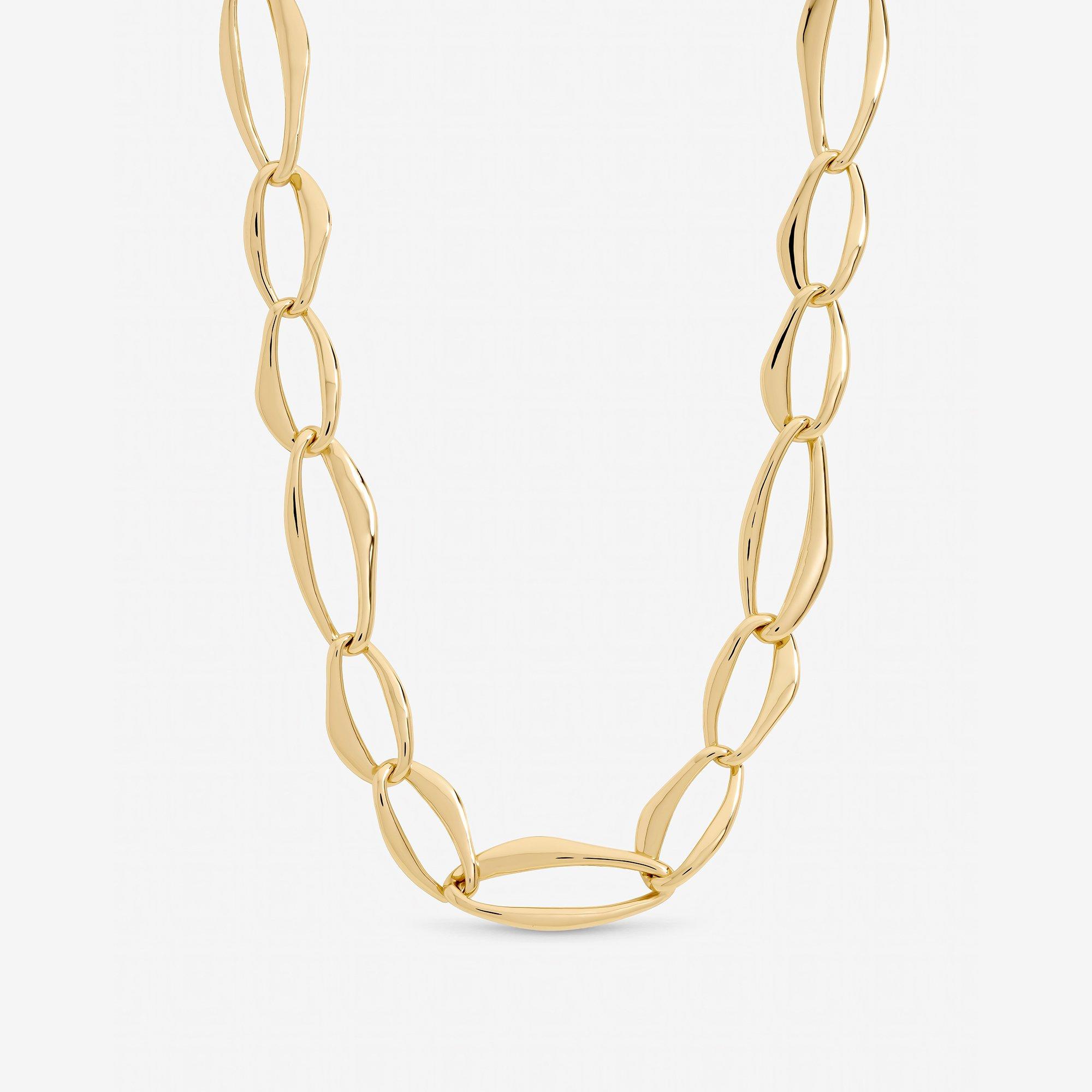 Gold - Mood - Gold Plated Large Link Chain Necklace